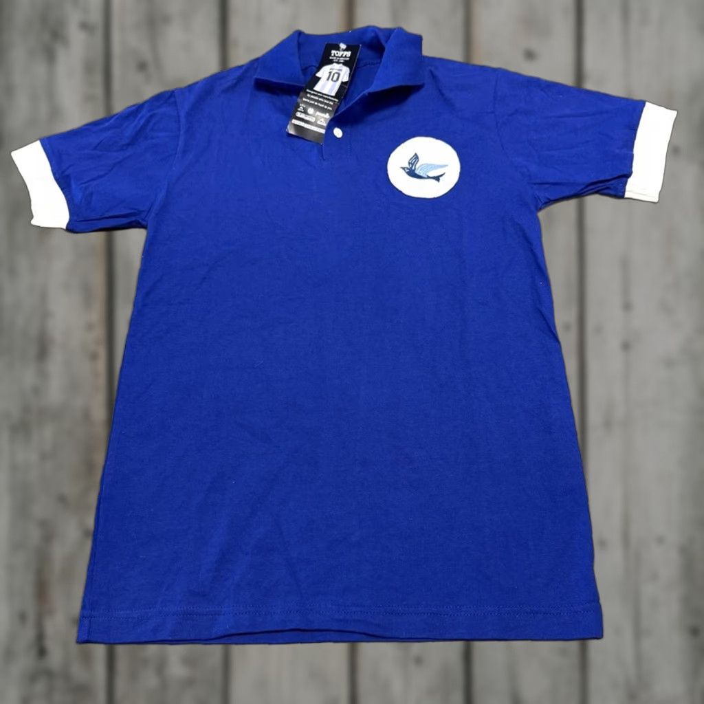 Cardiff City Toffs Polo Royal/White Great Britain Soccer Football Sz S NWT Mens Polo
