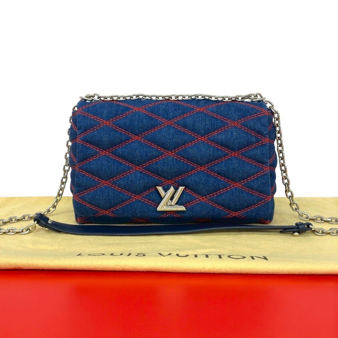 Louis Vuitton Louis Vuitton Louis Vuitton Malletage Denim Shoulder Bag Textile Shoulder Bag DUTY FREE for USA Size ONE SIZE - 1 Thumbnail