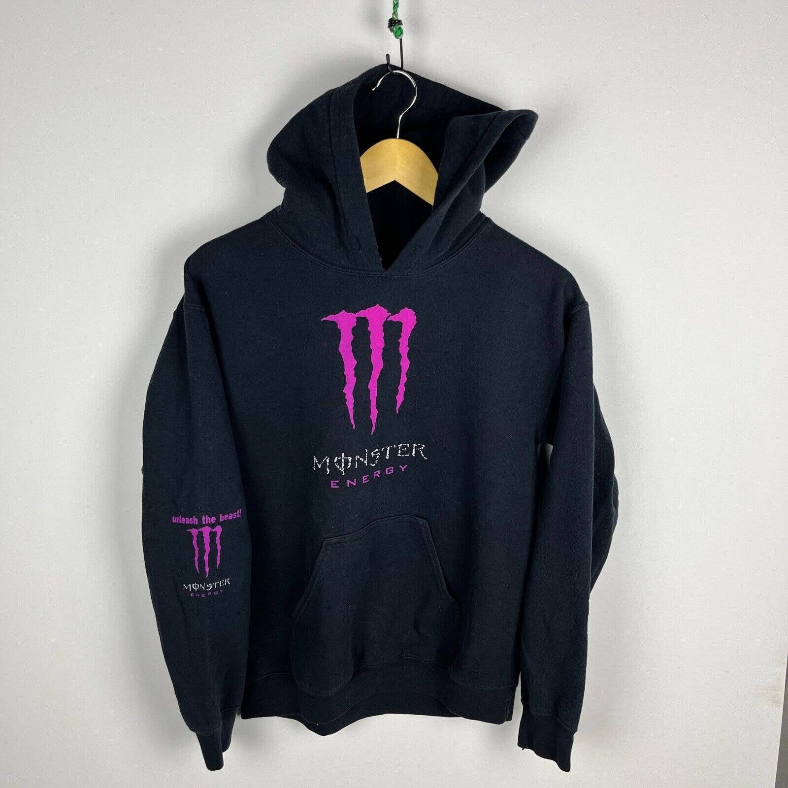 Monster energy hoodie discount pink