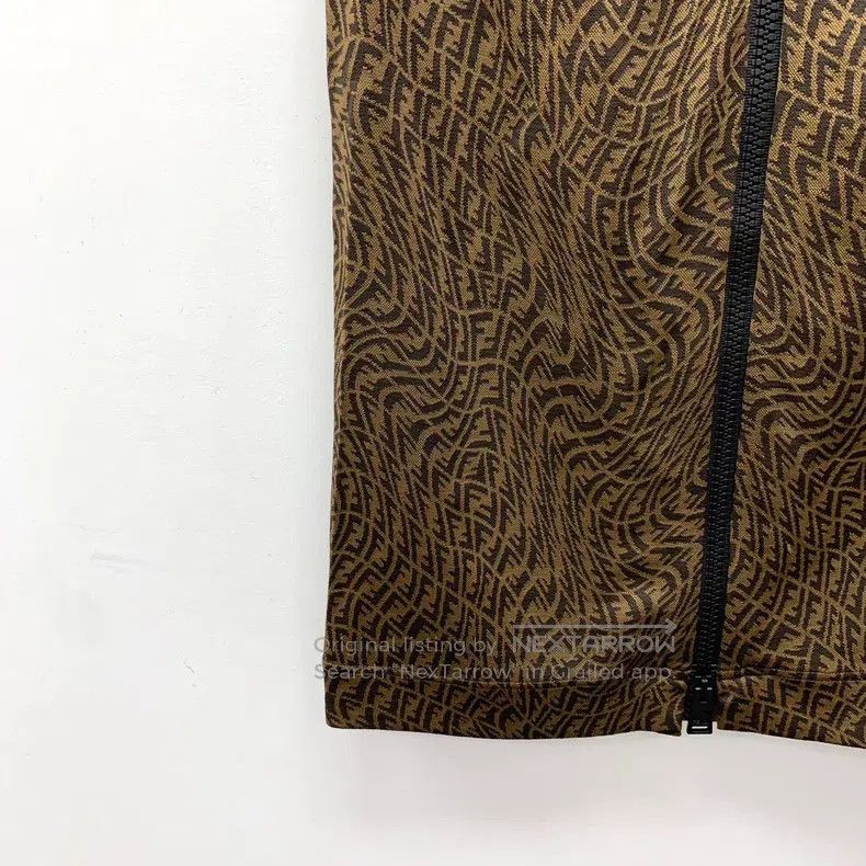 Fendi Fendi Dark brown logo letter full-print zip-up tube dress Size S / US 4 / IT 40 - 4 Thumbnail