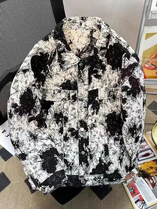 Japanese Brand Hop Street Graffiti Loose Casual Denim Jacket Size US XL / EU 56 / 4 - 7 Thumbnail