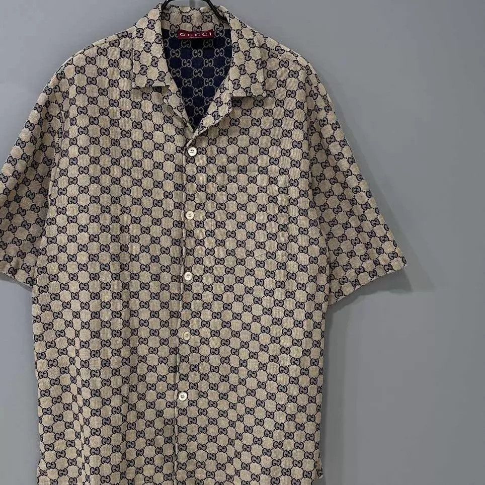 Gucci Gucci GG allover woven short-sleeve shirt 99 new 50 Size US M / EU 48-50 / 2 - 1 Thumbnail