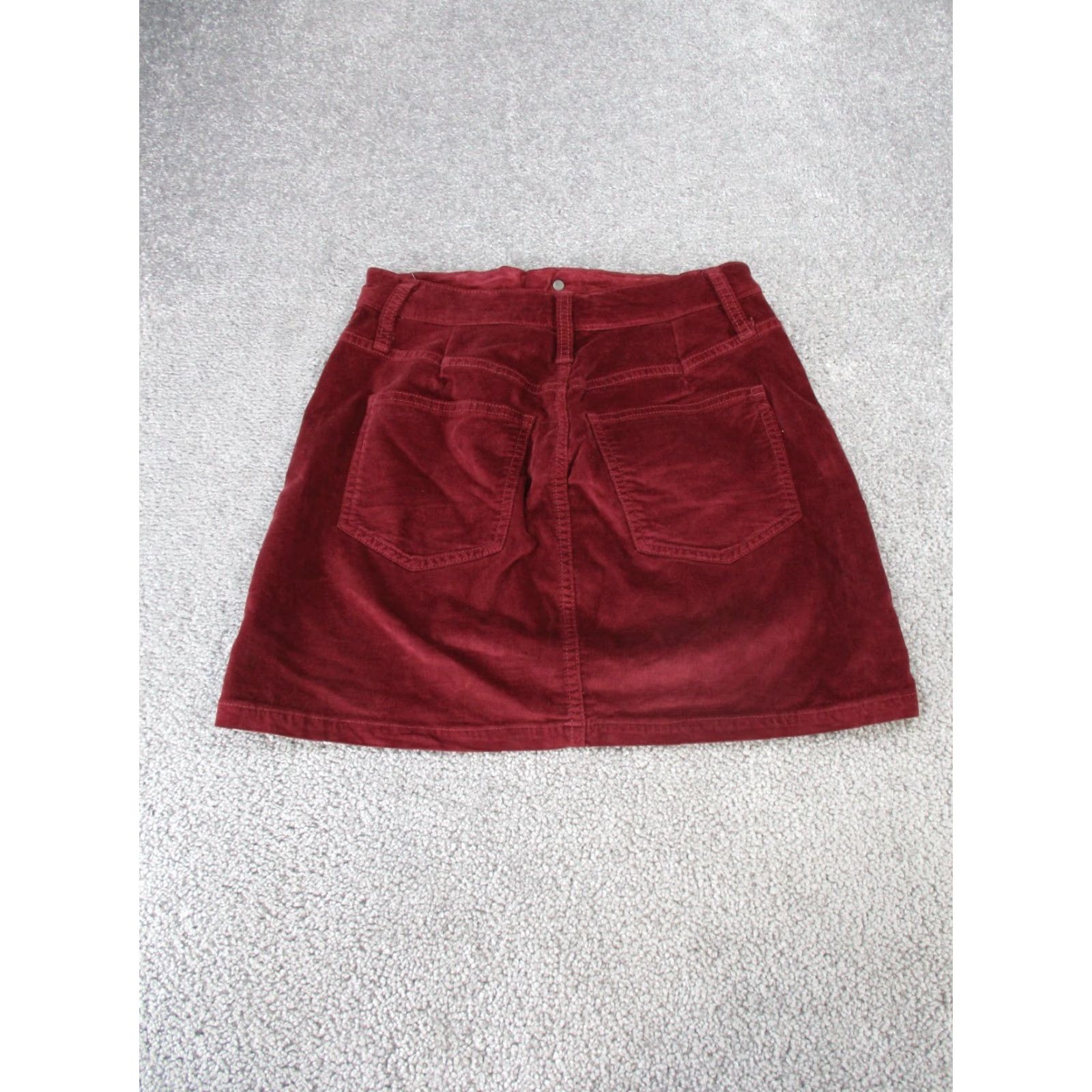 Madewell Madewell Skirt Womens 24 Red Velveteen Mini Straight Size 42" / US 20 - 8 Thumbnail