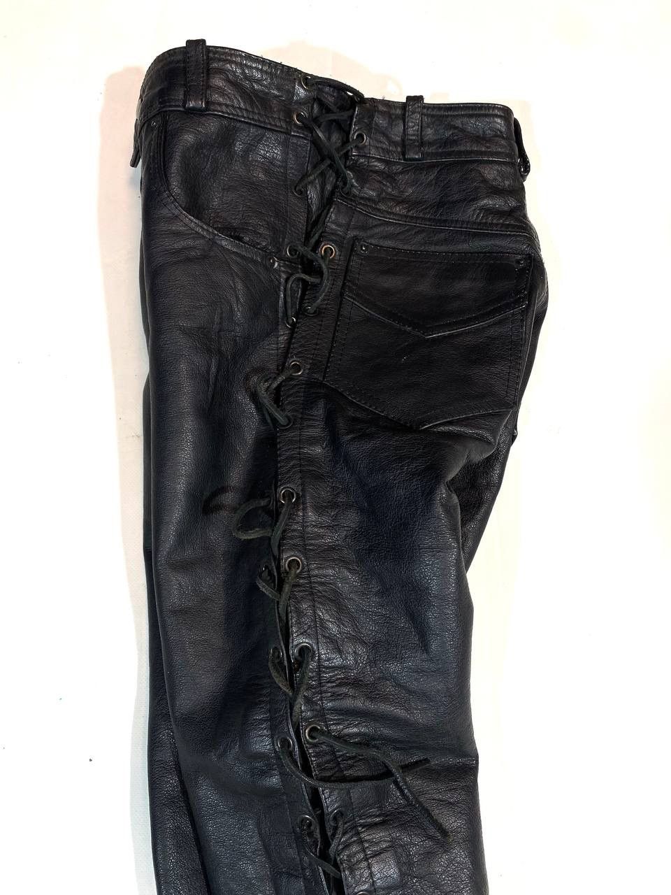 Leather × Vintage Vintage Racing Biker Leather Pants Size US 29 - 5 Thumbnail