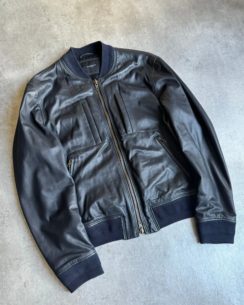 Givenchy SS2013 Givenchy Black Leather Brut Leather Jacket by Riccardo Tisci Size US L / EU 52-54 / 3 - 4 Thumbnail