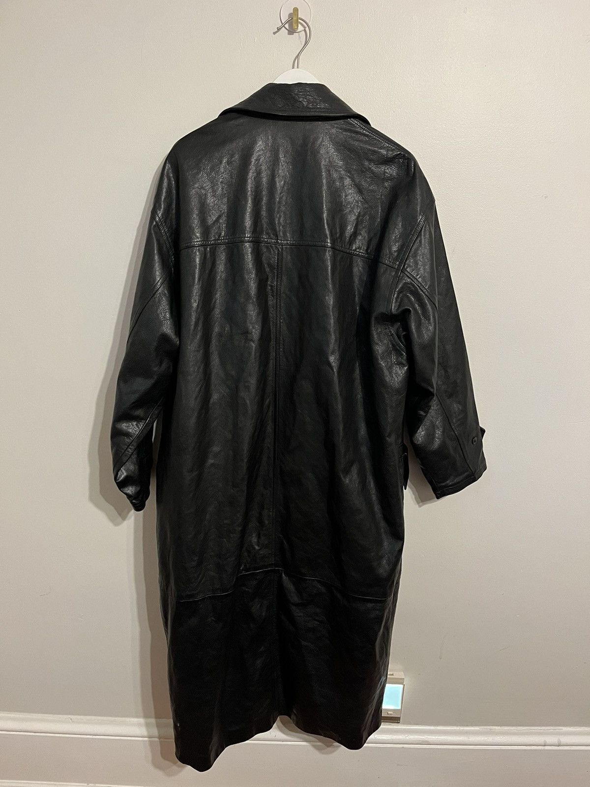 Genuine Leather CDP Made In Italy Black Leather Trench Coat Japanese Style🔥 Size US M / EU 48-50 / 2 - 5 Thumbnail