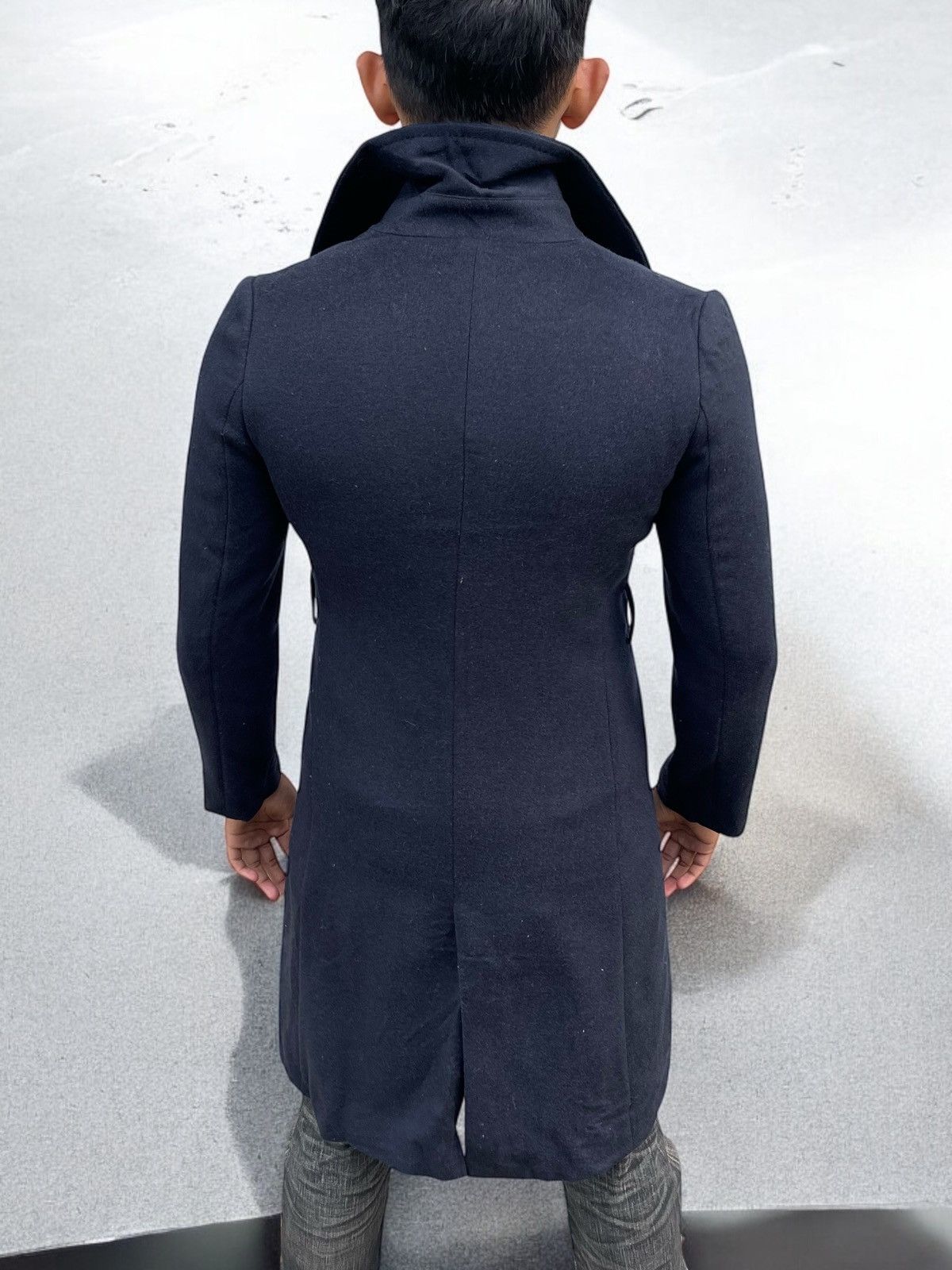 Designer × Japanese Brand × Yohji Yamamoto 🔥VINTAGE INED JAPAN WOMEN'S WOOL ASYMMETRICAL COAT/JACKET Size S / US 4 / IT 40 - 3 Thumbnail