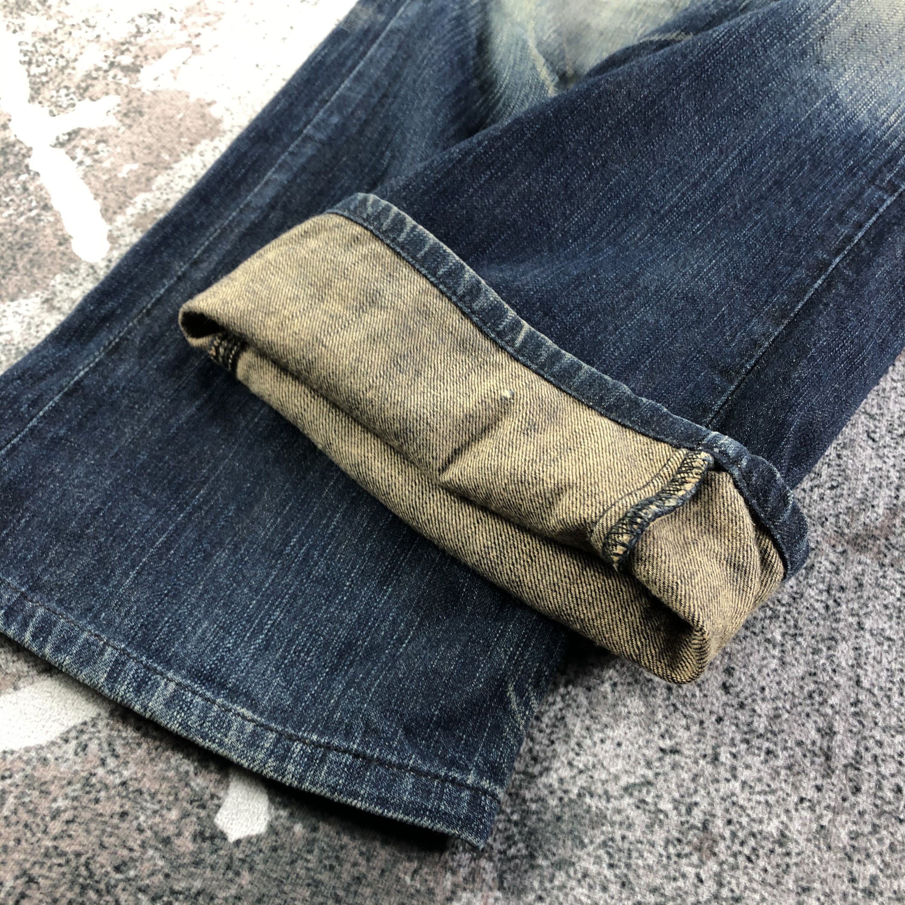 Edwin Edwin XV Jeans Distress Faded Blue Denim KJ2401 Size US 34 / EU 50 - 6 Thumbnail