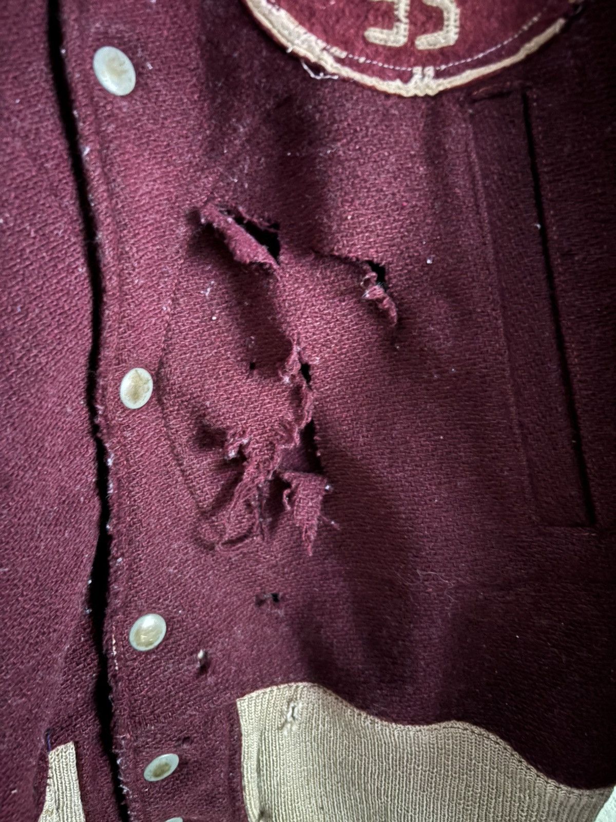 Vintage True Vintage 50s Butwin Thrashed Varsity Jacket Size US XL / EU 56 / 4 - 16 Thumbnail