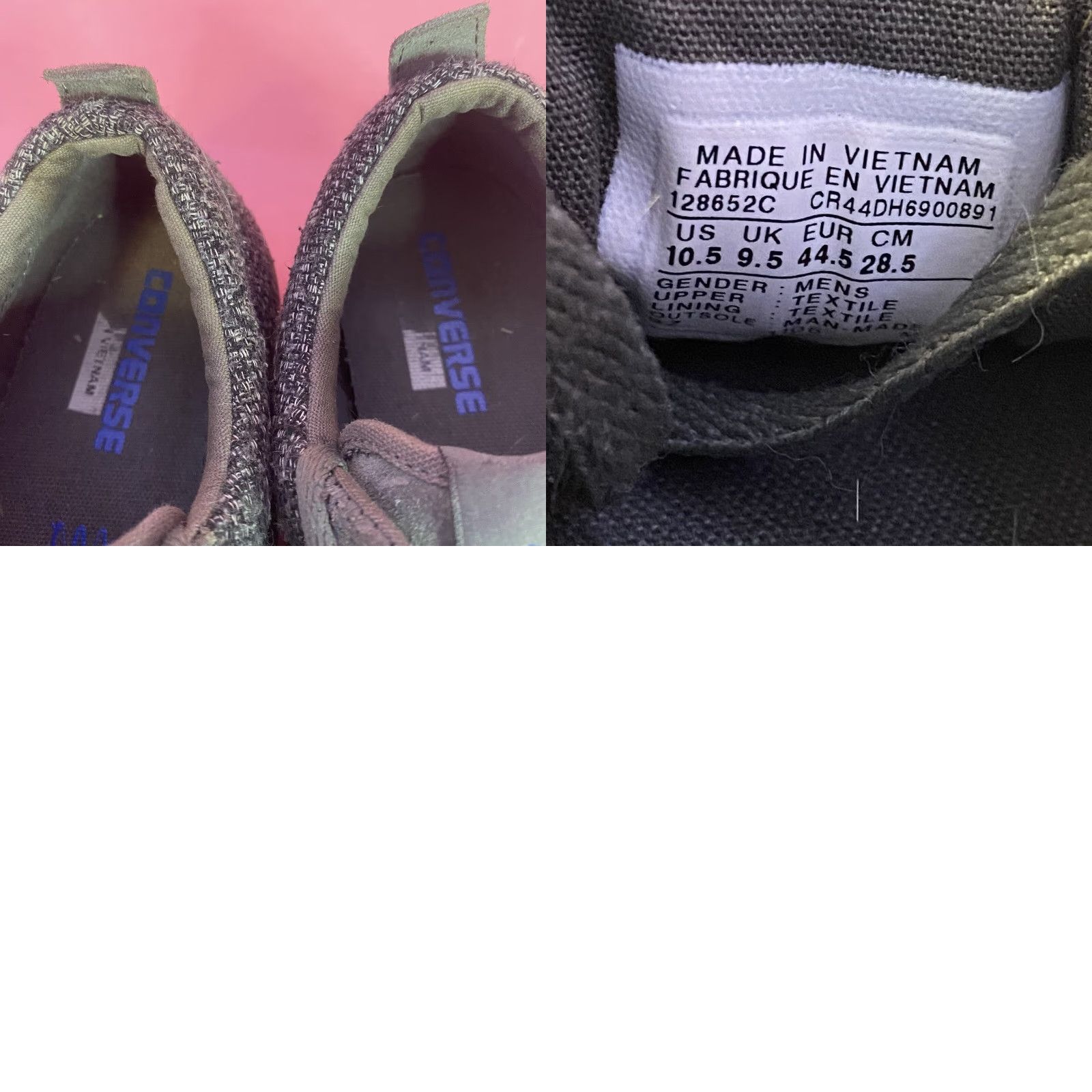 Converse VINTAGE? No—Actually Converse Mens Chuck Taylor All Star Low Top Sneaker Grey Fabric Casual Sneakers 10.5 Mens Shoes Size US M / EU 48-50 / 2 - 8 Thumbnail