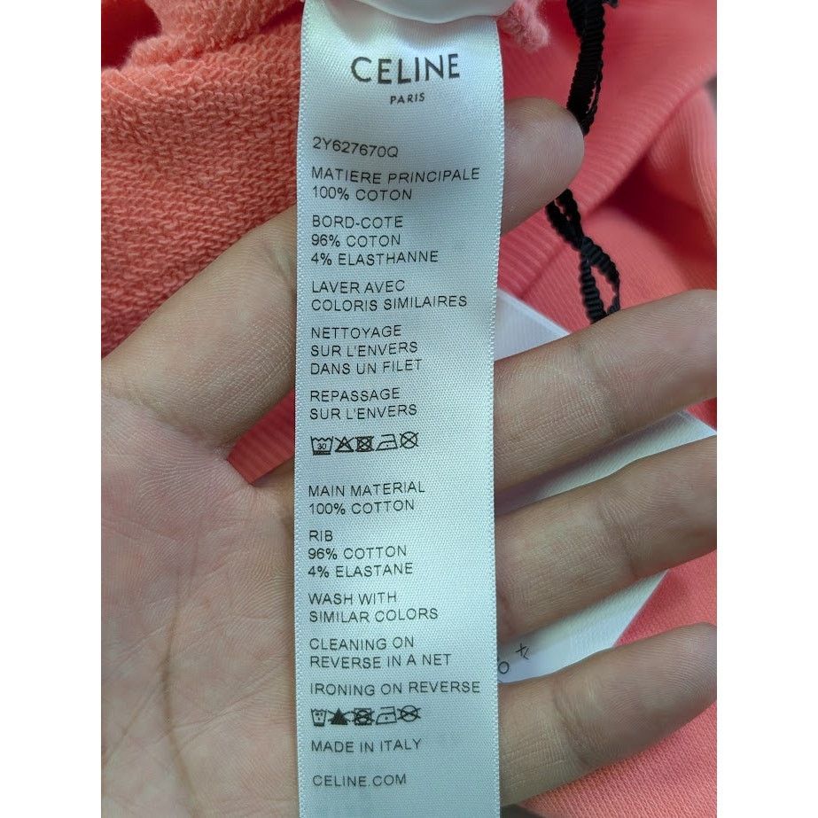 Celine o1rshd1 Hoodie in Pink Size US XL / EU 56 / 4 - 16 Thumbnail