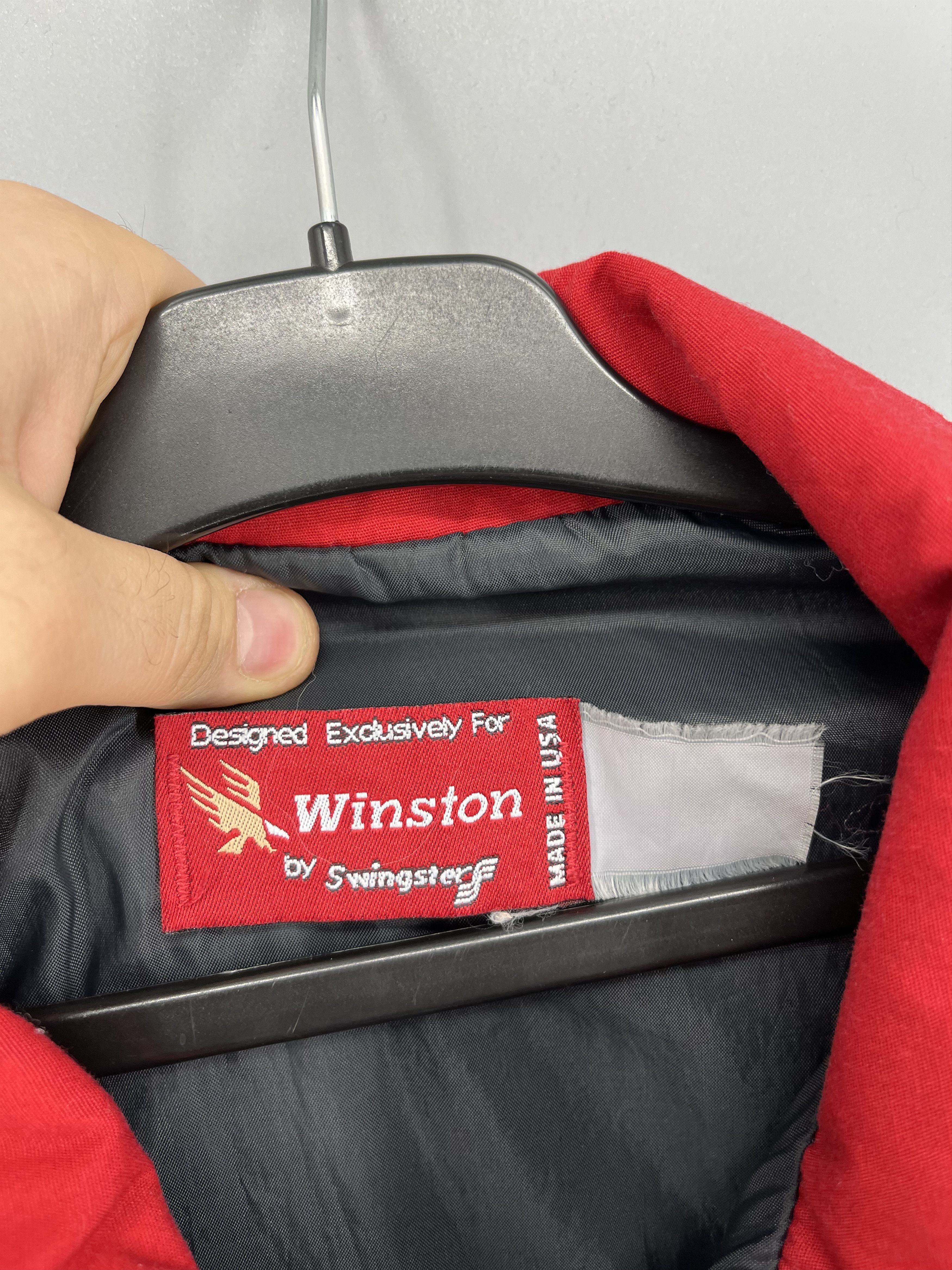 Vintage Winston by Swingster Mens Jacket Unknown Black Zip Up Racing Size US XL / EU 56 / 4 - 8 Thumbnail