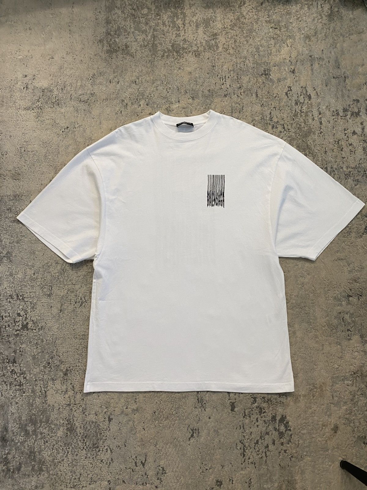 トップス 2021AW BALENCIAGA bar code logo T-shirt Balenciaga - Barcode Logo T Shirt Oversized 2021