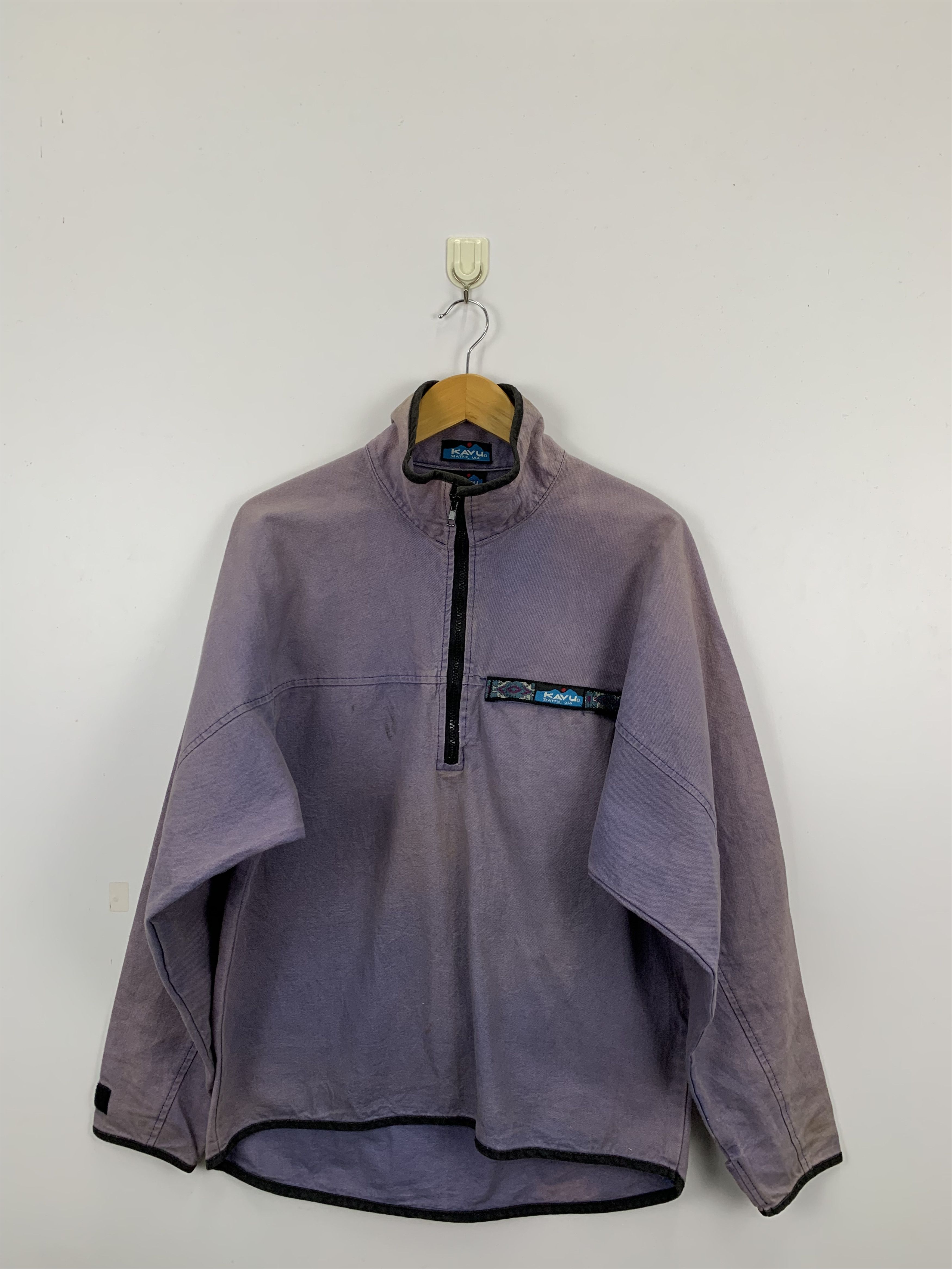 KAVU Vintage 90s KAVU Anorak Sun Faded Denim Zipper Jacket J0925 Size US S / EU 44-46 / 1 - 1 Thumbnail