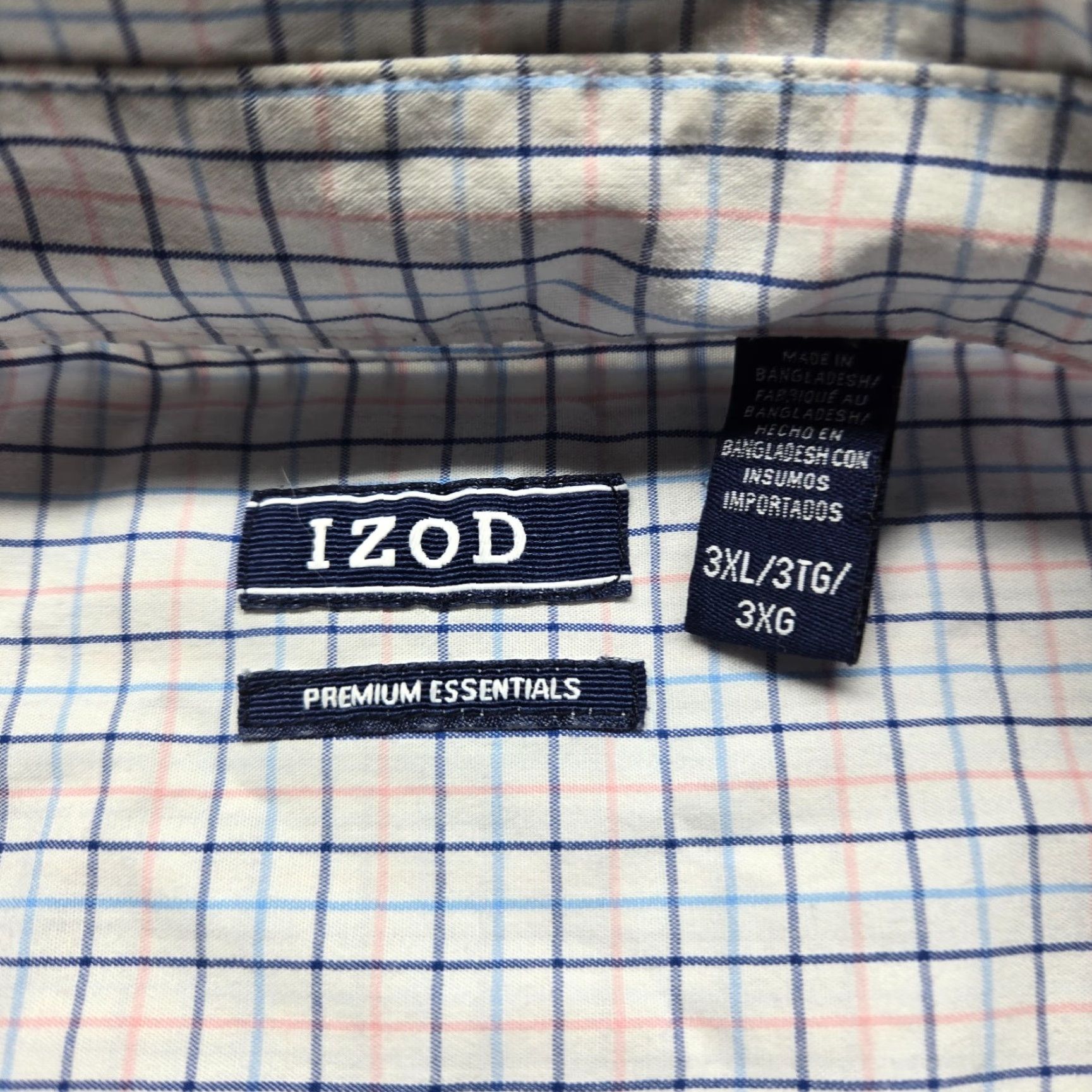 Izod IZOD Shirt Button-Up White Checkered Long Sleeve Adult 3XL Regular Men’s, Cotton, Preppy Classic, Everyday Wear Size US XXL / EU 58 / 5 - 3 Thumbnail