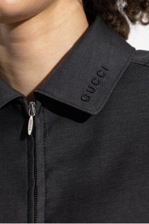 Gucci o1la5ras0526 Wool Bomber Jacket in Gray Size XS / US 0-2 / IT 36-38 - 5 Thumbnail