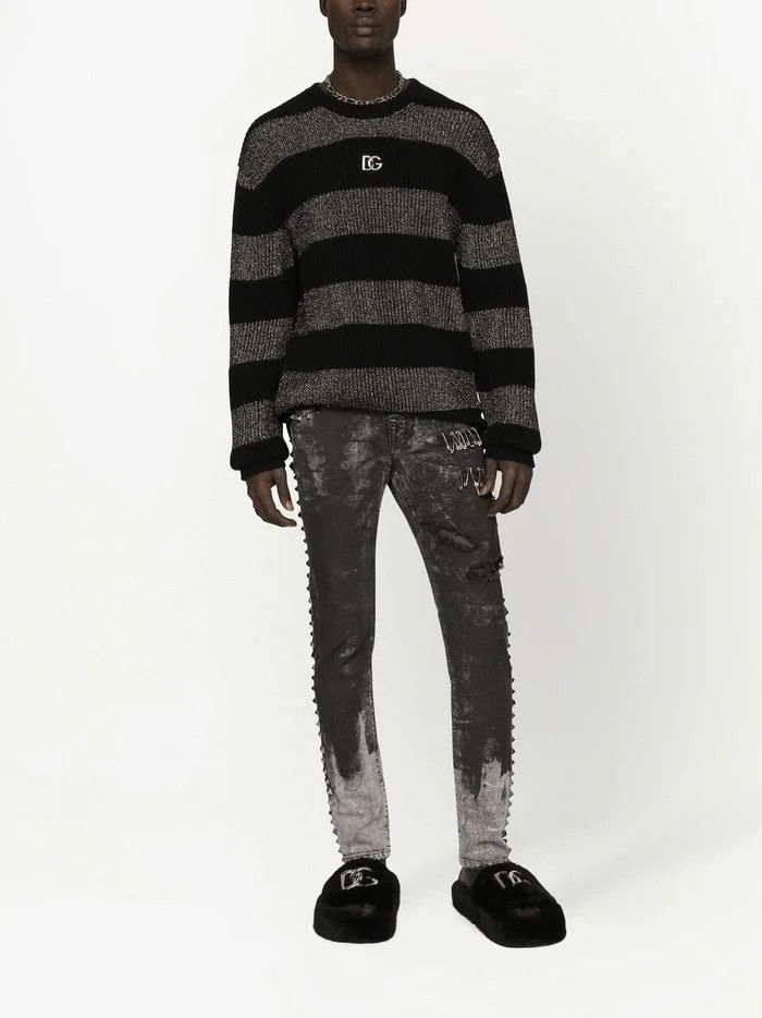 Dolce & Gabbana o1y0125 Logo Jeans in Black/Grey Size US 30 / EU 46 - 2 Thumbnail