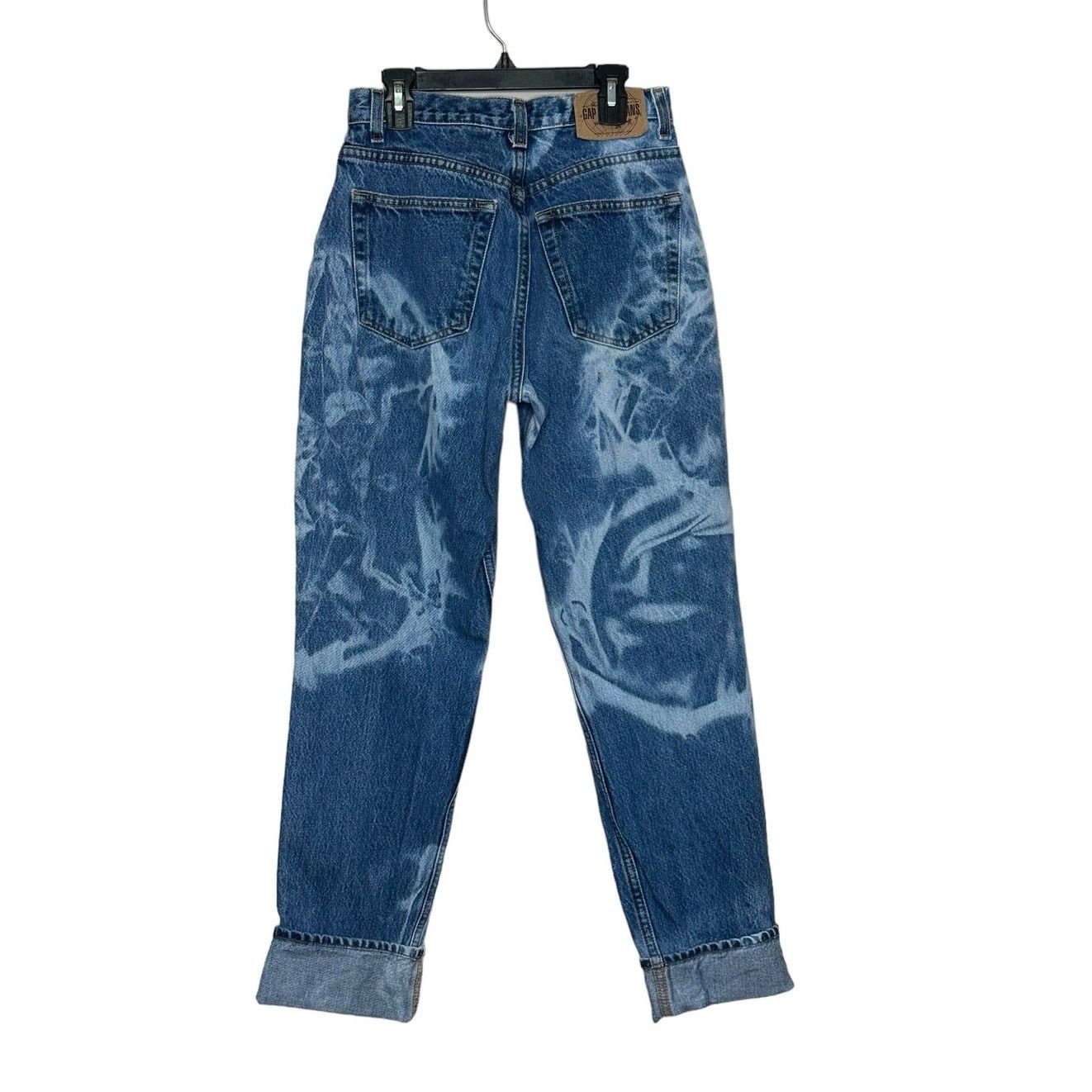 Gap Gap vintage blue tie dye high rise cuffed legs jeans size 6 Size 28" / US 6 / IT 42 - 2 Thumbnail
