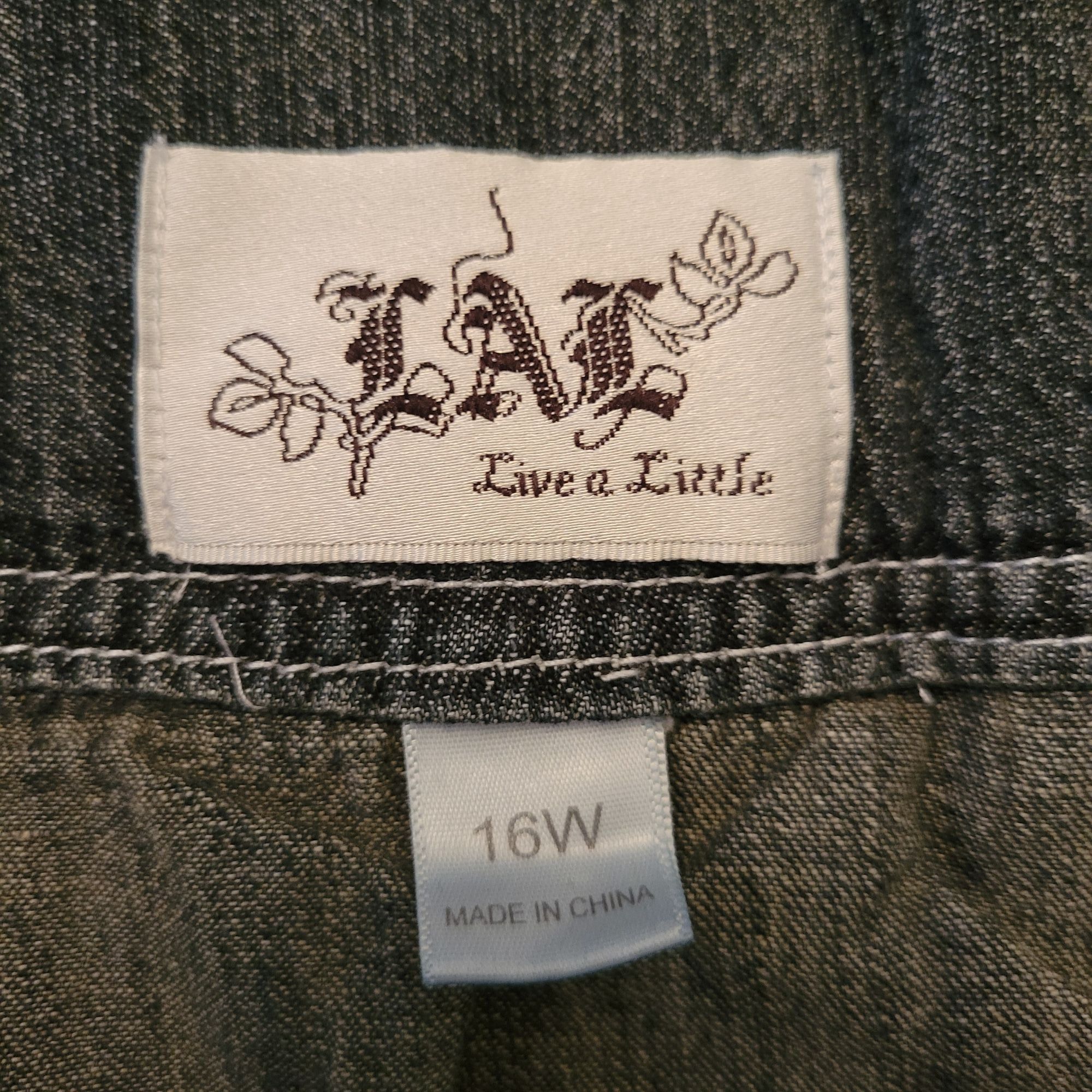 Other Live A Little Tiered Denim Maxi Skirt 16W Lightweight Flowy Size 37" - 2 Thumbnail