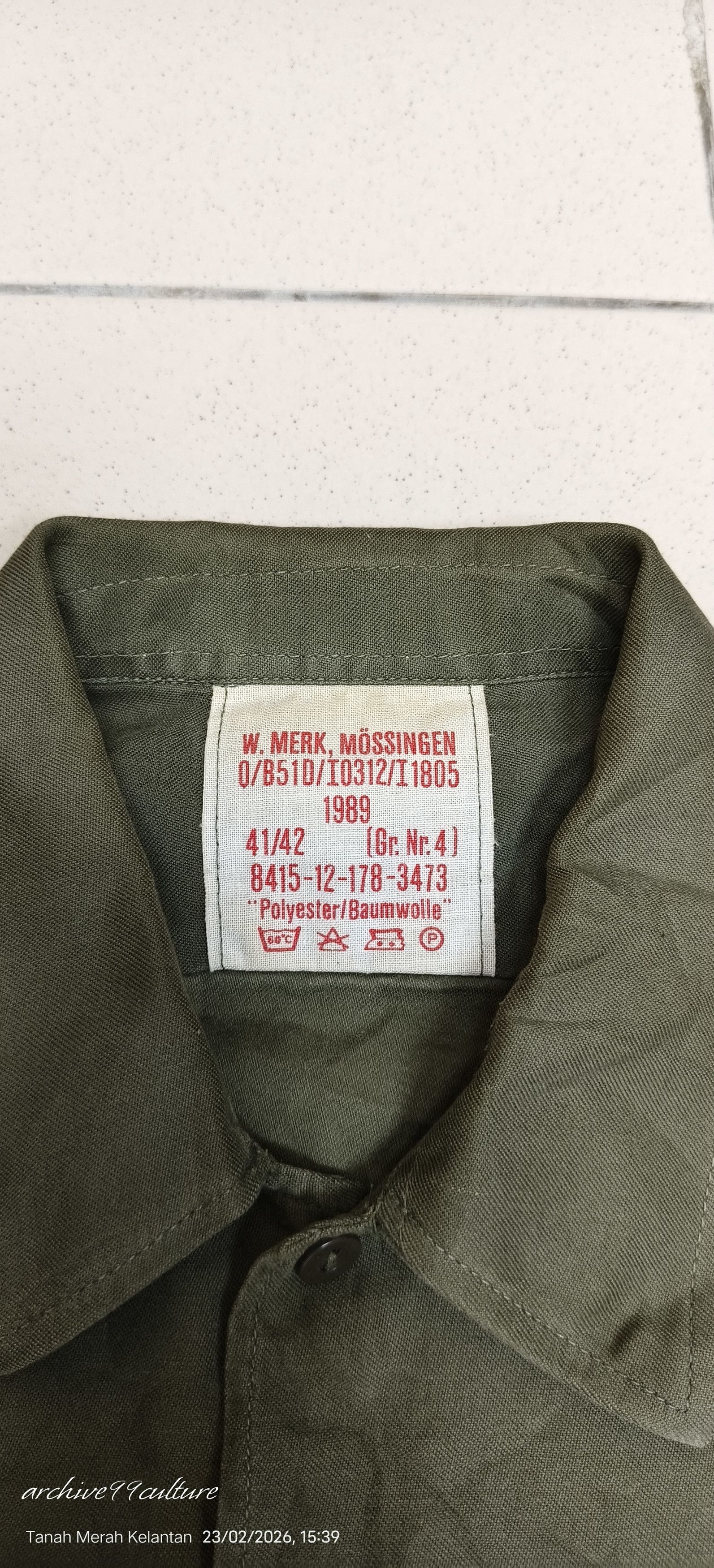Vintage Vintage 1989 West German Army Field Shirt Size US L / EU 52-54 / 3 - 6 Thumbnail