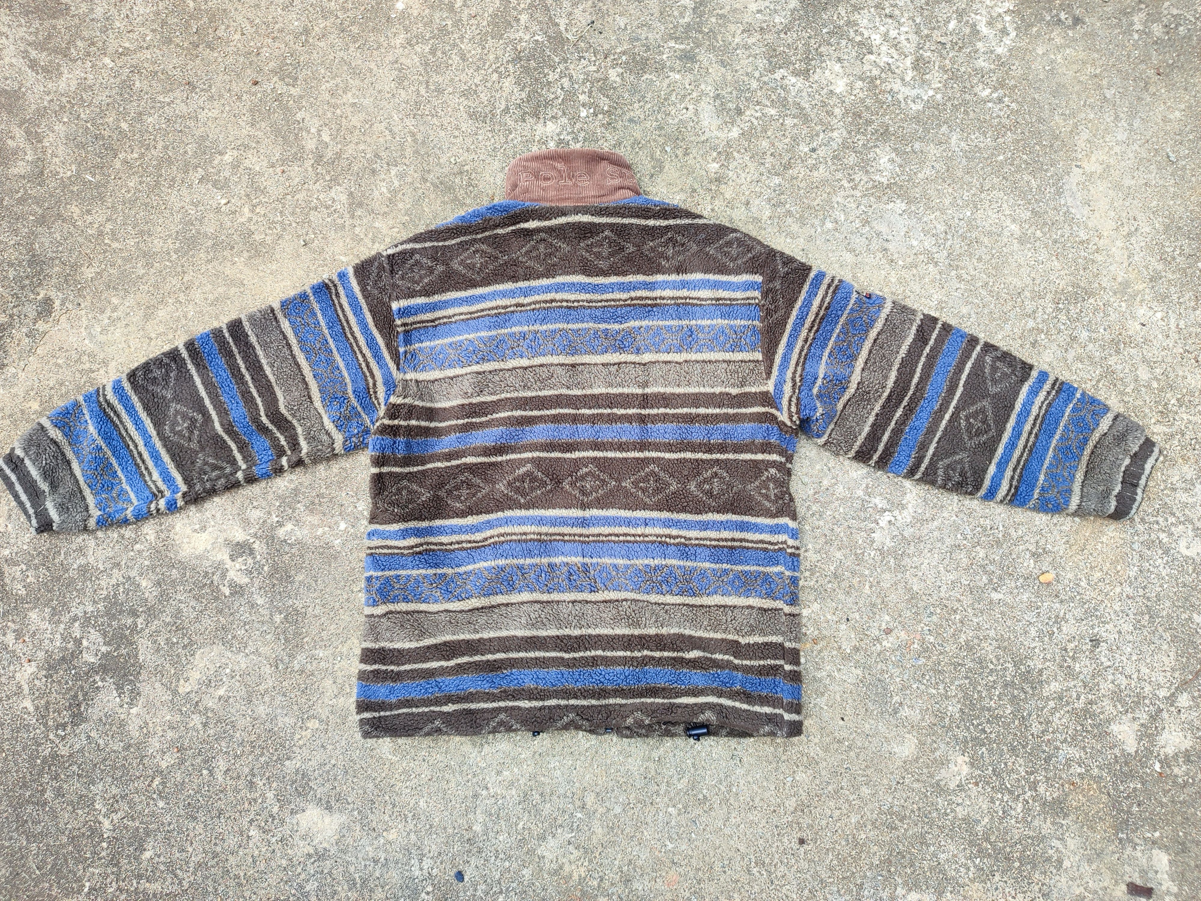 L.L. Bean × Vintage 🔥STEAL🔥 Vintage Striped Fleece Jacket By L.L Bean Size US L / EU 52-54 / 3 - 8 Thumbnail