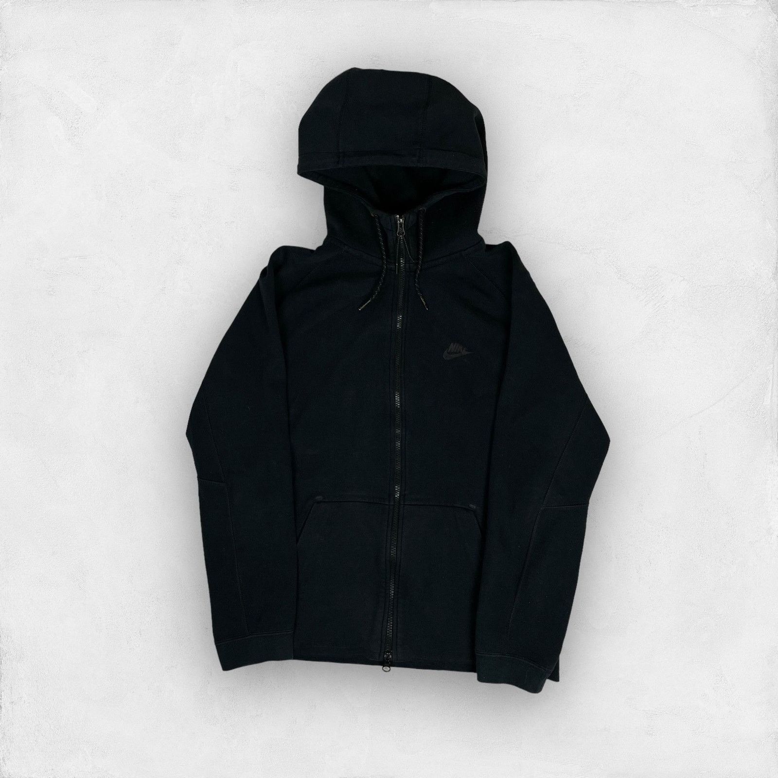 Nike Nike Tech Men's Black Cotton Long Sleeve Full Zip Hoodie M Size US M / EU 48-50 / 2 - 1 Thumbnail