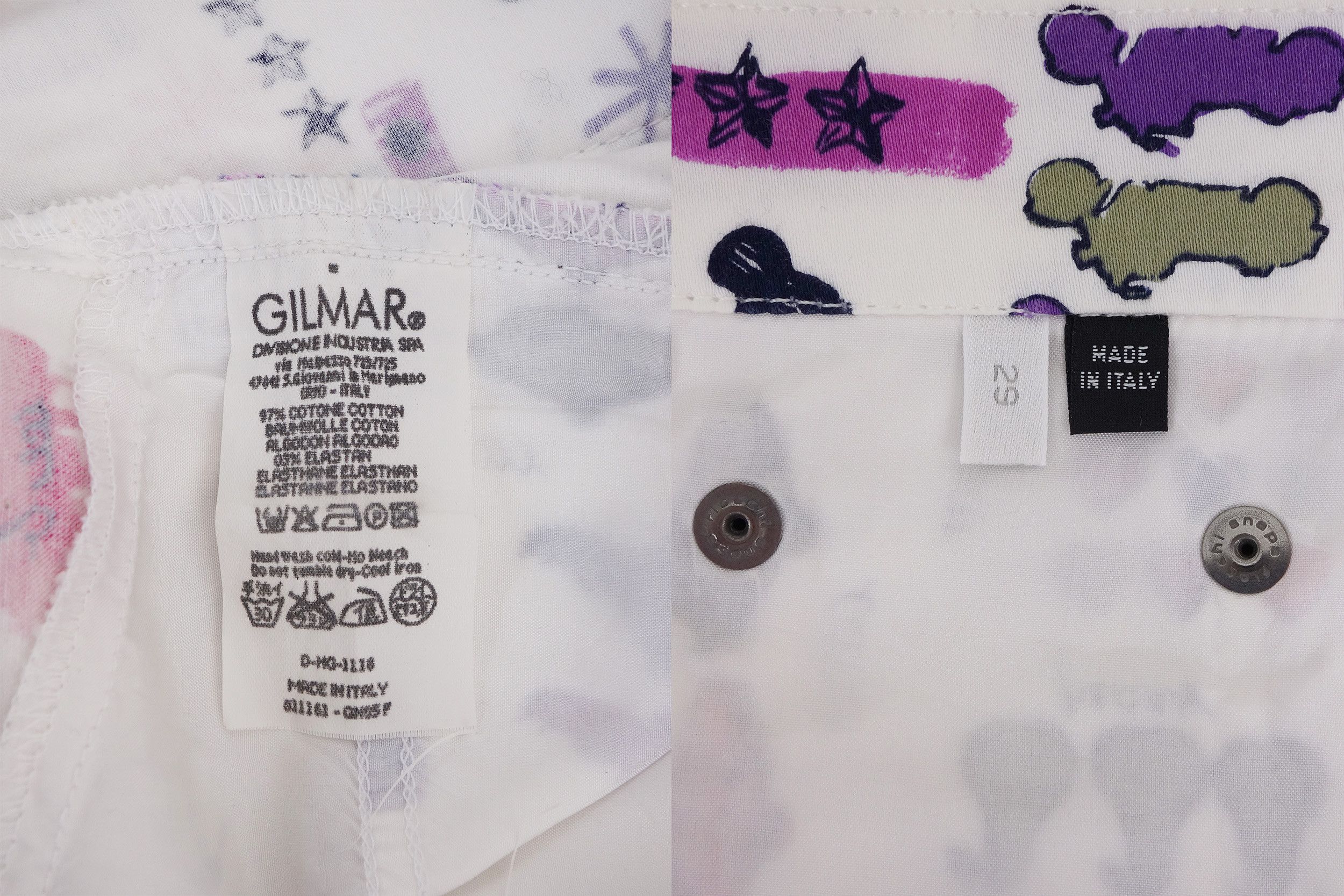 Iceberg Iceberg Ice B Print Jeans Cotton Pants Monogram Pink Vintage Size 29" - 9 Thumbnail