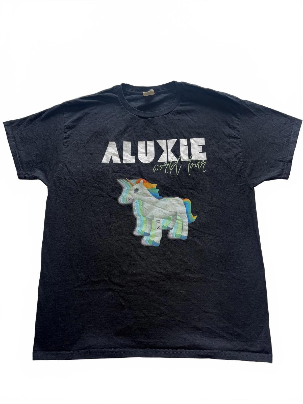Designer Classic Aluxie World Tour Unicorn Graphic T-Shirt Size US L / EU 52-54 / 3 - 1 Thumbnail