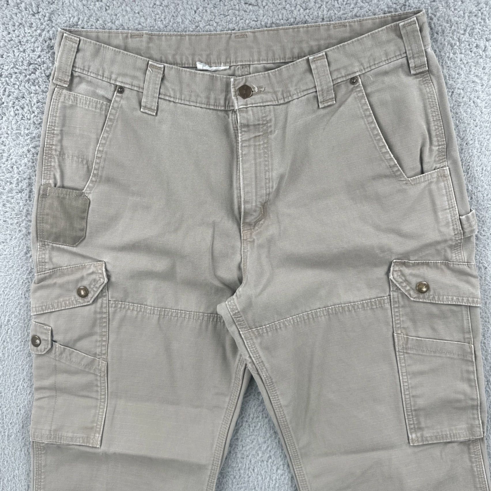 Carhartt Carhartt Cargo Pants Men 34x28 Heavyweight Khaki Workwear EUC Beige Regular Fit Size US 34 / EU 50 - 2 Thumbnail