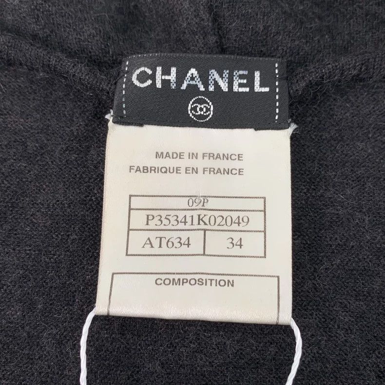 Chanel ChanelDark gray hooded medium and long cashmere cardigan ja Size 4XL / US 24-26 - 7 Thumbnail
