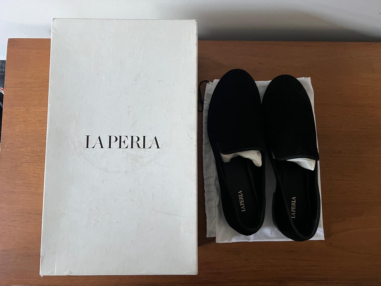 Giuseppe Zanotti La Perla Black Suede Loafers Giuseppe Zanotti x La Perla Size US 8.5 / EU 41-42 - 2 Thumbnail