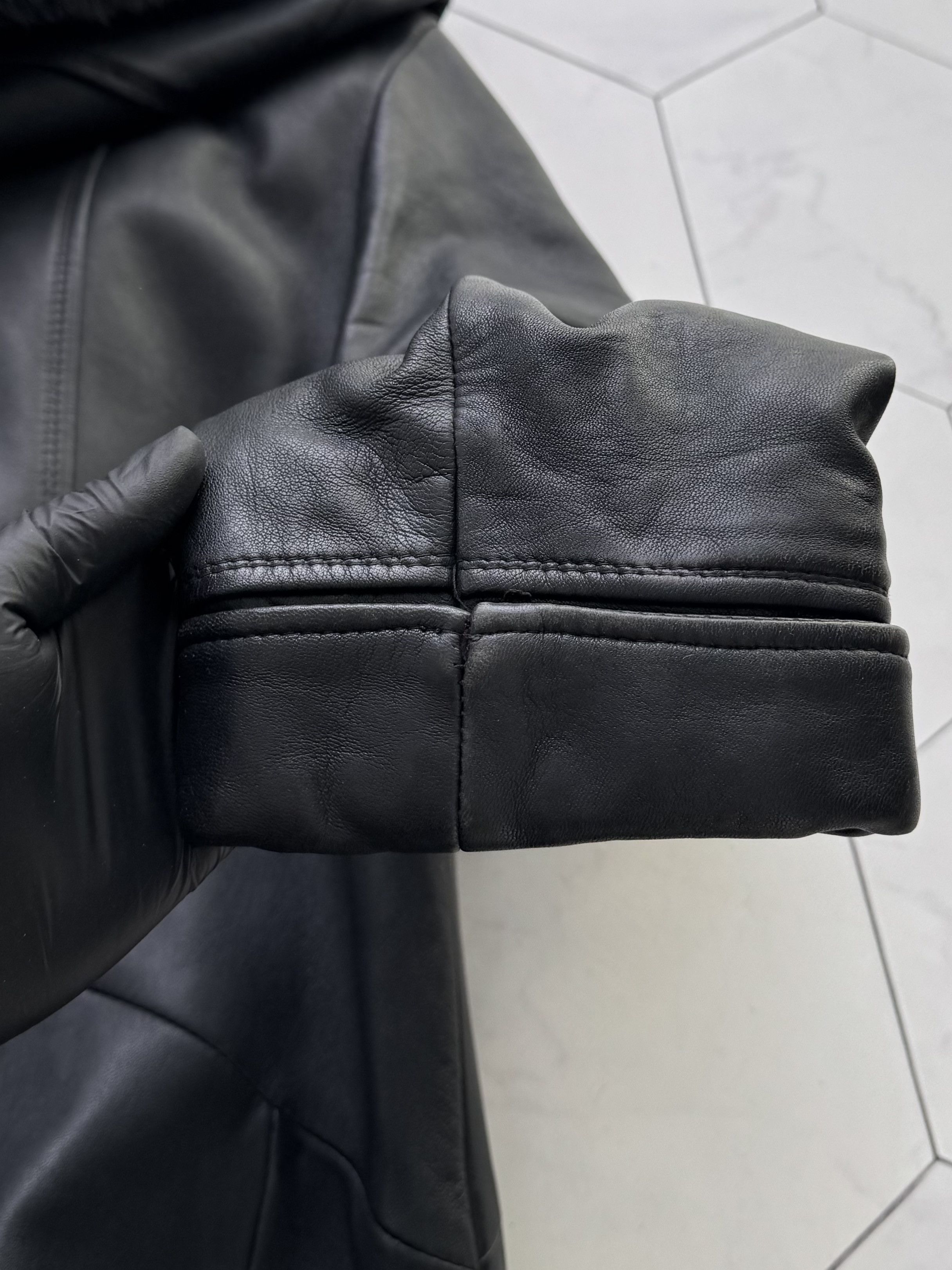 Vintage Vintage Leather Coat Hooded Long Winter Jacket Outerwear B4 Size L / US 10 / IT 46 - 20 Thumbnail
