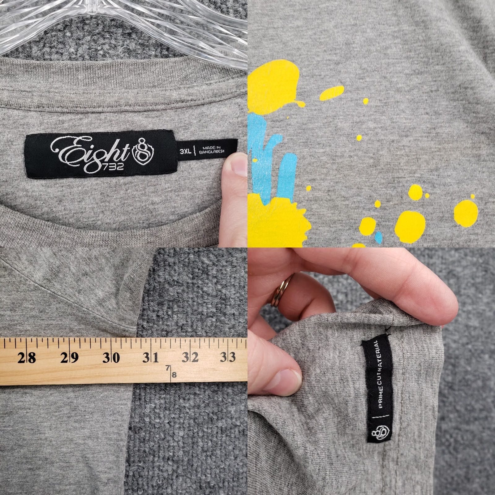 Vintage Eight 732 The Culture T-Shirt Mens XXXL Gray Skull Crew Neck Short Sleeve Size US XXL / EU 58 / 5 - 9 Thumbnail