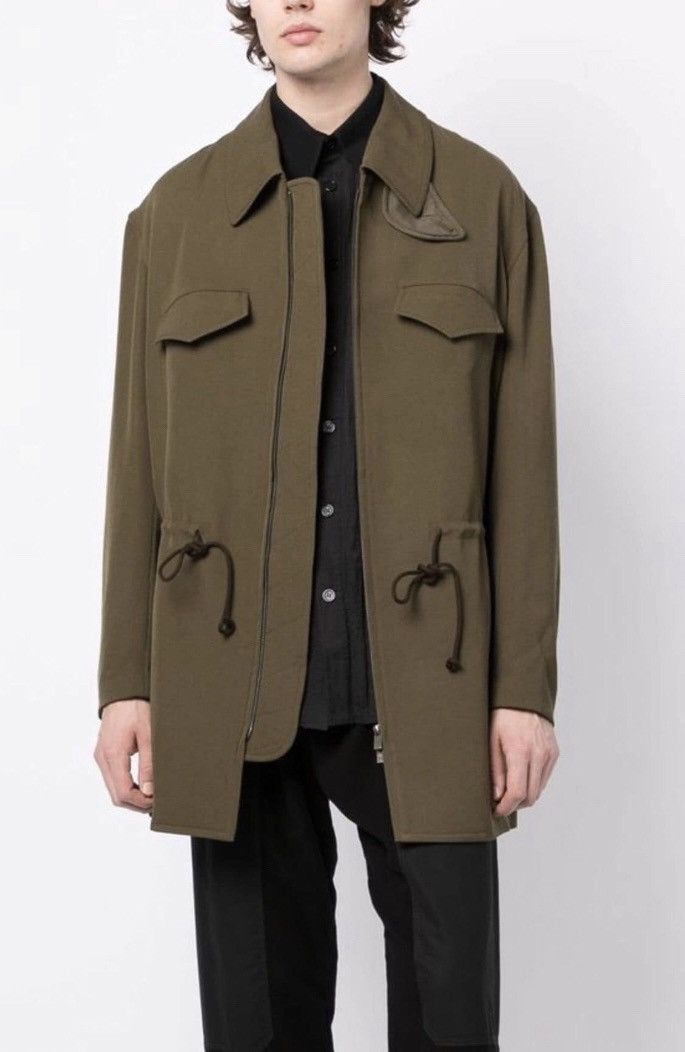 image of Yohji Yamamoto 22Aw Pour Homme Lined Wool Jacket in Green, Men's (Size Large)