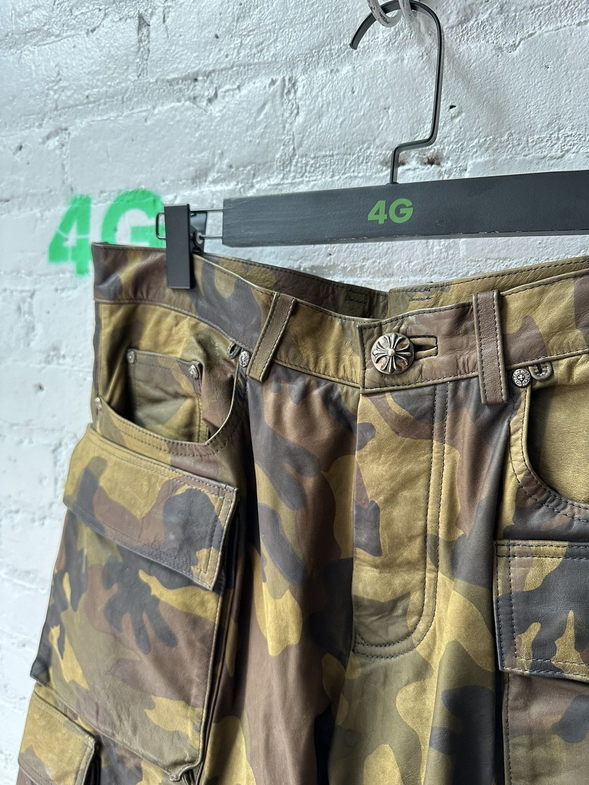 Chrome Hearts CHROME HEARTS LEATHER CAMO SHORTS Size US 34 / EU 50 - 2 Thumbnail