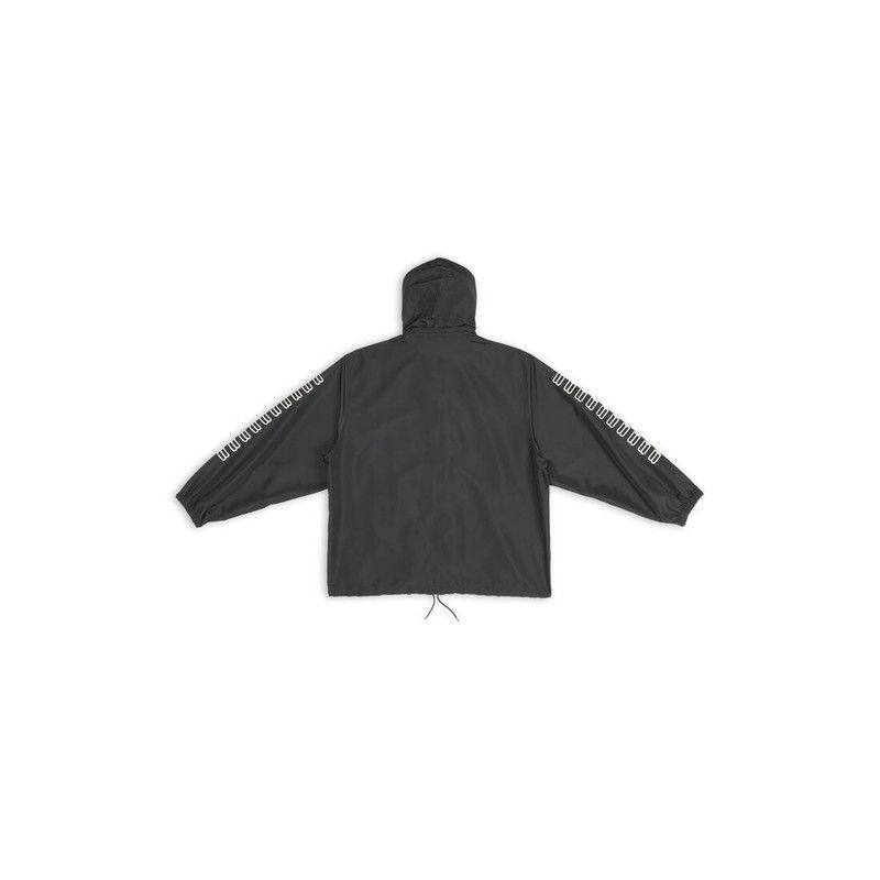 Balenciaga o1tr1nto1125 Short Windbreaker Jacket in Black Size US M / EU 48-50 / 2 - 2 Thumbnail