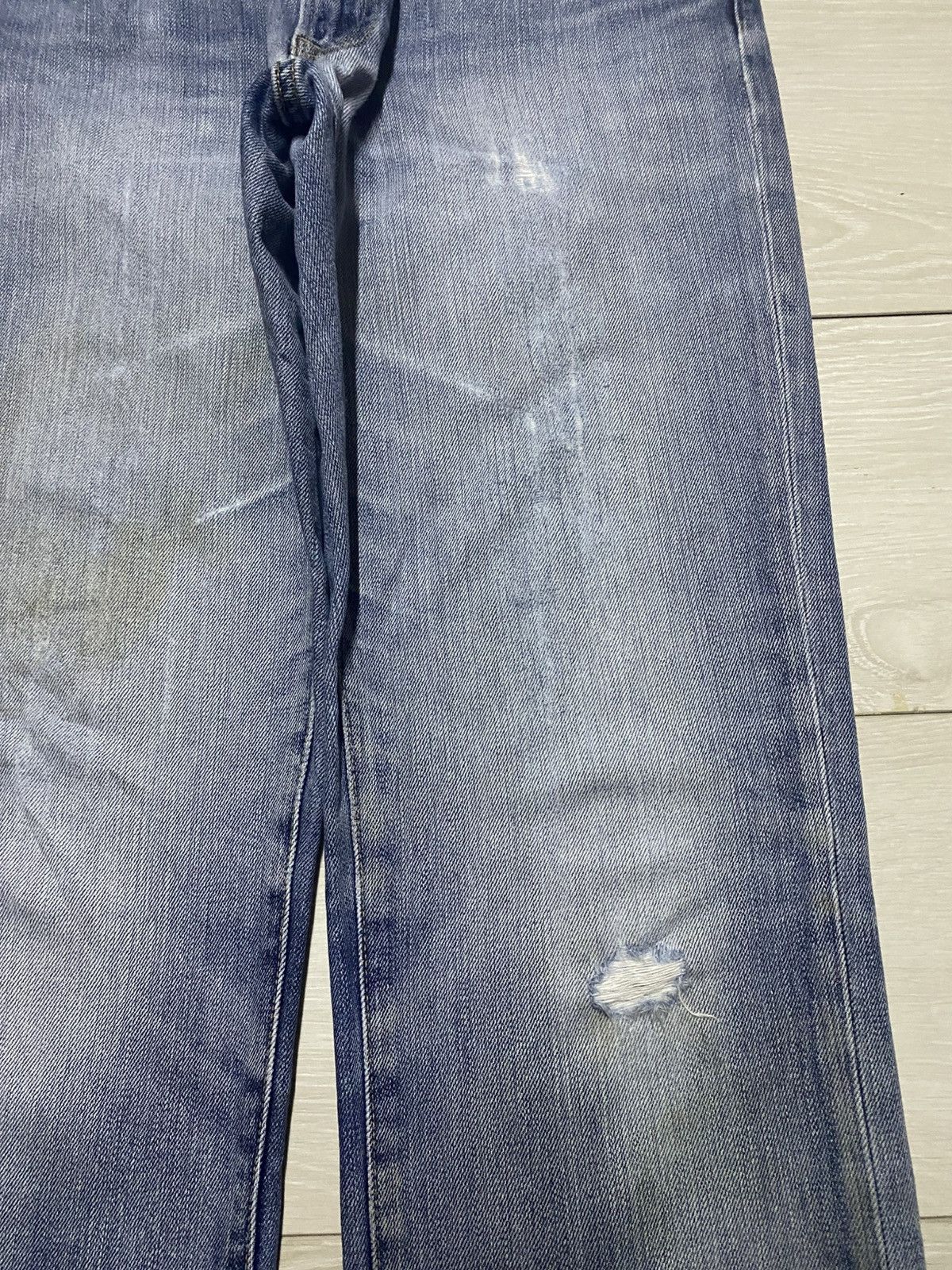 Helmut Lang Vintage Japanese Brand Uniqlo Faded Wash Distressed Jeans Size US 34 / EU 50 - 8 Thumbnail