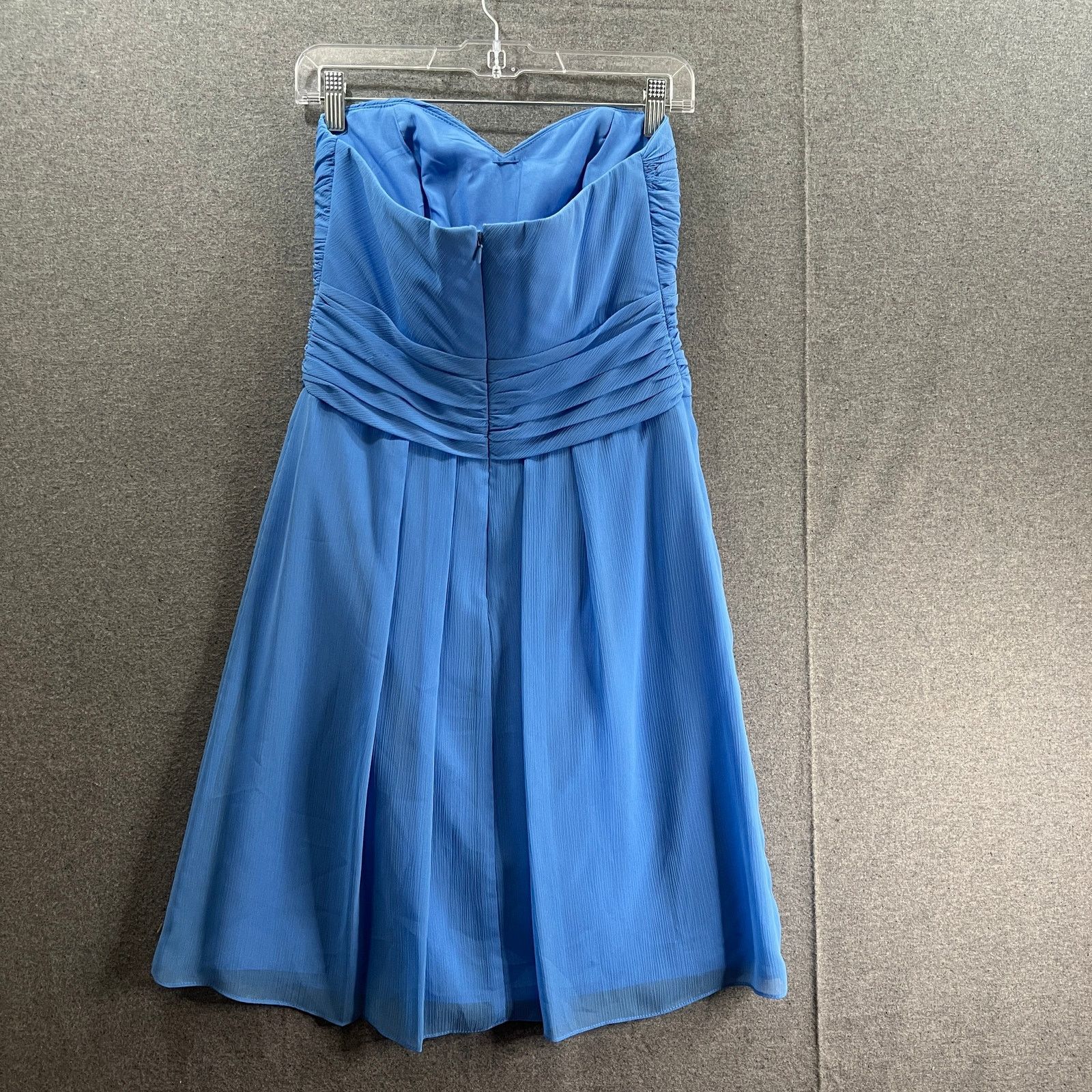 Other David's Bridal Blue Strapless Chiffon Dress Women Size 4 Size S / US 4 / IT 40 - 2 Thumbnail