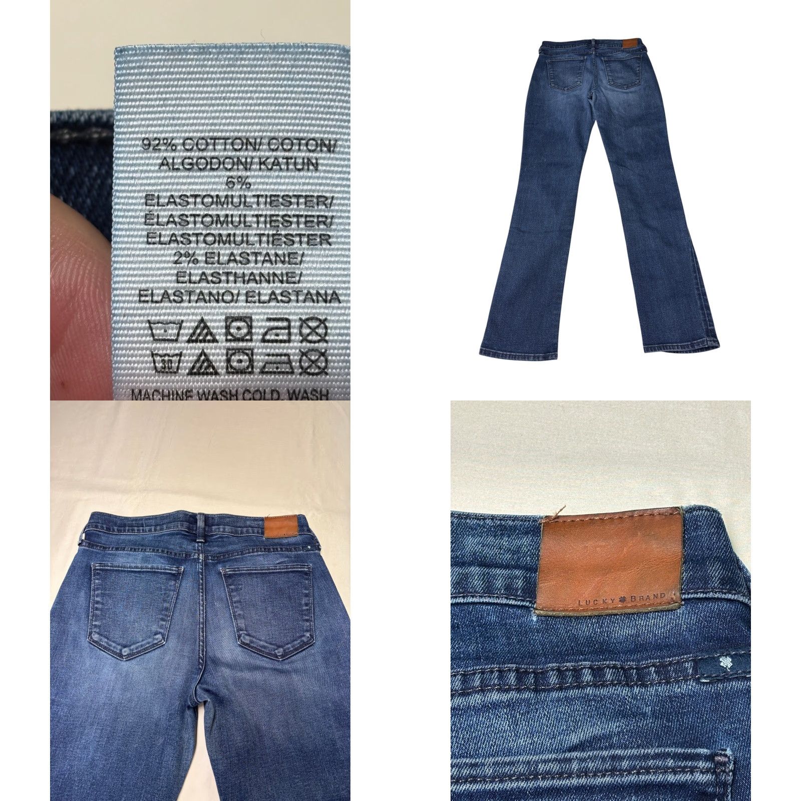 Lucky Brand Lucky Brand Brooke Straight Jeans Blue Premium Italian Stretch Womens 29 Inseam 30.5 5-Pocket Denim Stretch Vintage Not Included Size 29" - 8 Thumbnail