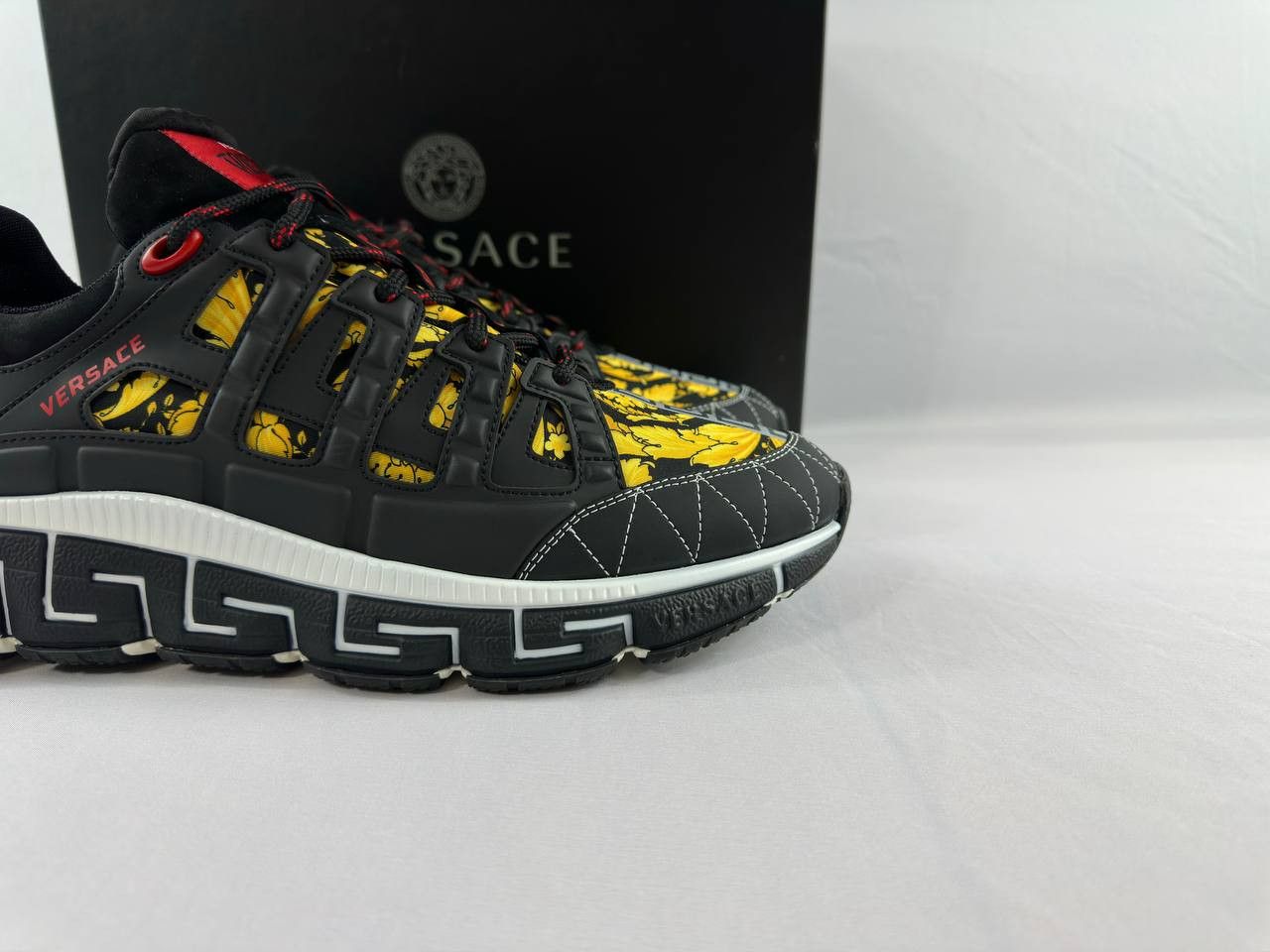 Versace Versace Trigreca 'Barocco Print - Black' Sneakers Size US 12 / EU 45 - 3 Thumbnail
