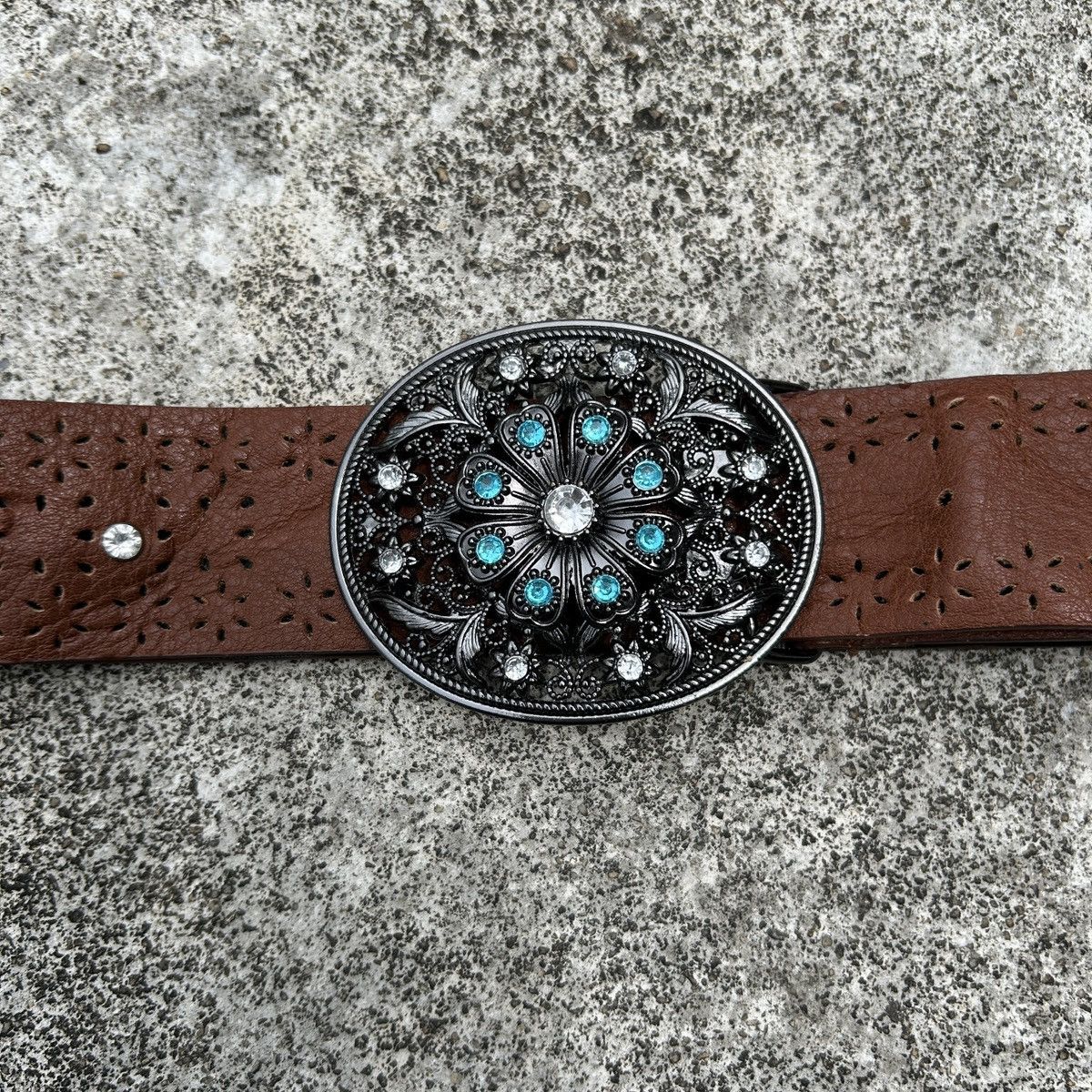 Vintage Vintage studded leather belt (Kapital Style) Size ONE SIZE - 3 Thumbnail