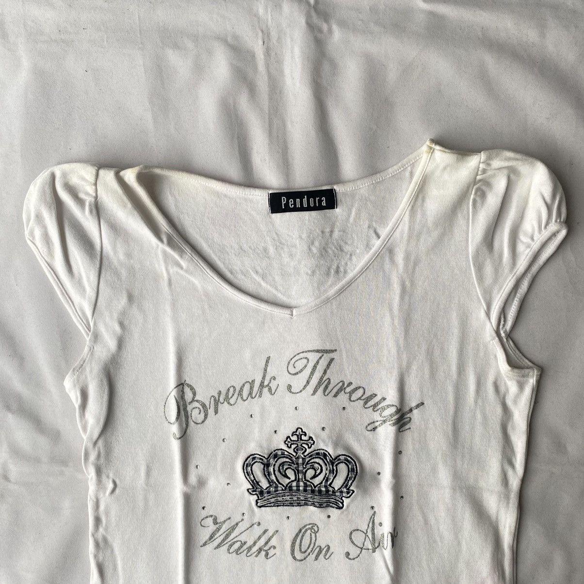 If Six Was Nine × Japanese Brand × Le Grande Bleu (L.G.B.) Vintage Y2K Pendora Diamonds DIOR Style Women's Blouse Size S / US 4 / IT 40 - 3 Thumbnail