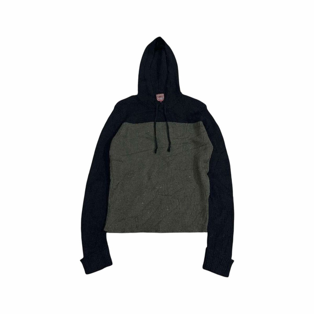 Designer × Gaultier Homme Objet × Jean Paul Gaultier 🔥Rare Vintage Jean Paul Gautier Ribbed Knit Hoodie Pullover Size US S / EU 44-46 / 1 - 1 Thumbnail