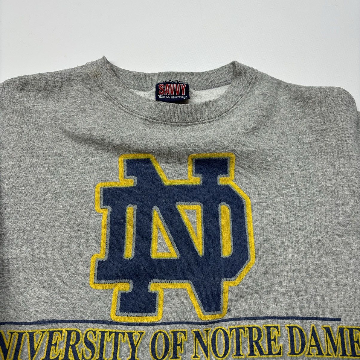 Vintage Vintage sweatshirt university of Notredame grey large USA Size L / US 10 / IT 46 - 4 Thumbnail