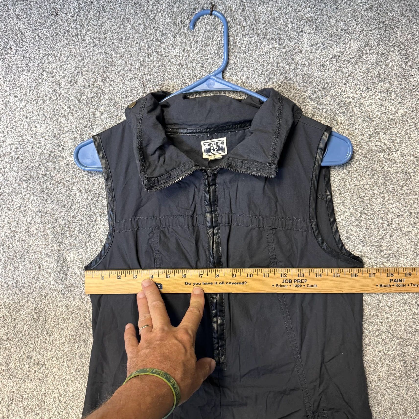 Converse Converse One Star Dress Womens 8 Gray Sleeveless Zip Packable Hood Pockets Shirt Dress Size M / US 6-8 / IT 42-44 - 3 Thumbnail