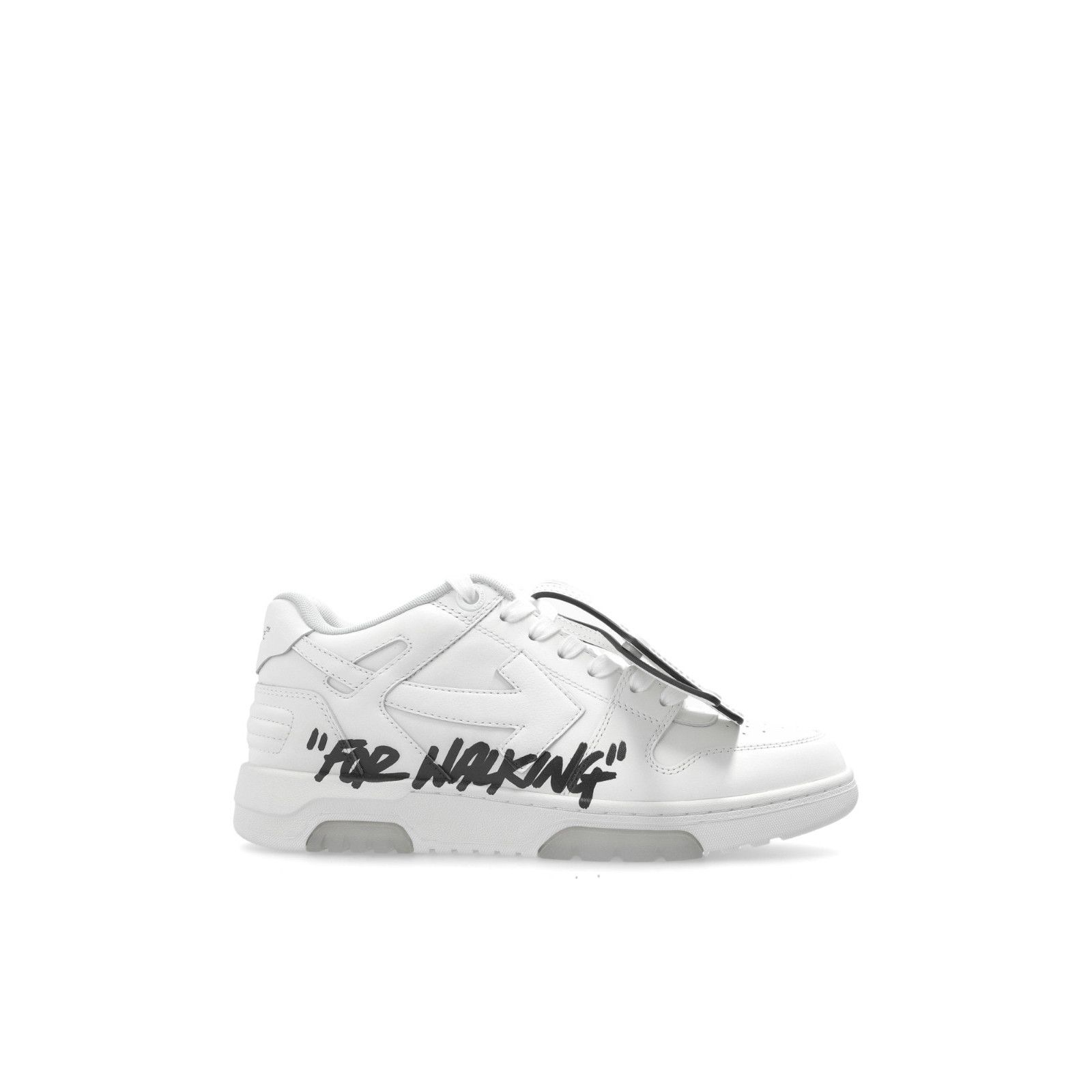 OFF-WHITE Out Of Office White Leather Sneakers New & Authen