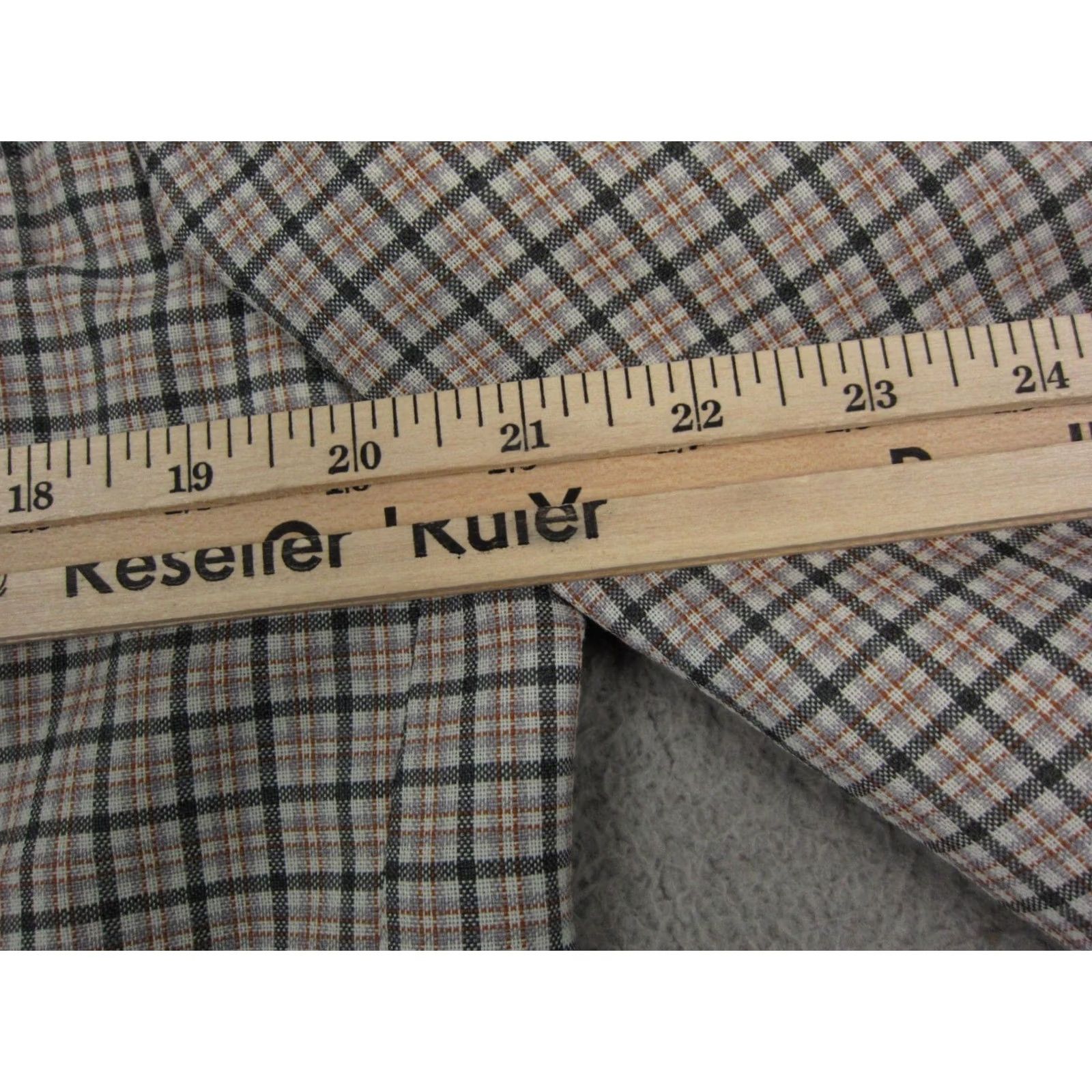 Vintage Vintage Palm Beach Blazer Mens 42 Gray Plaid Tuxedo Coat Two-Button 80s 90s Shirt Mens Size 42R - 7 Thumbnail