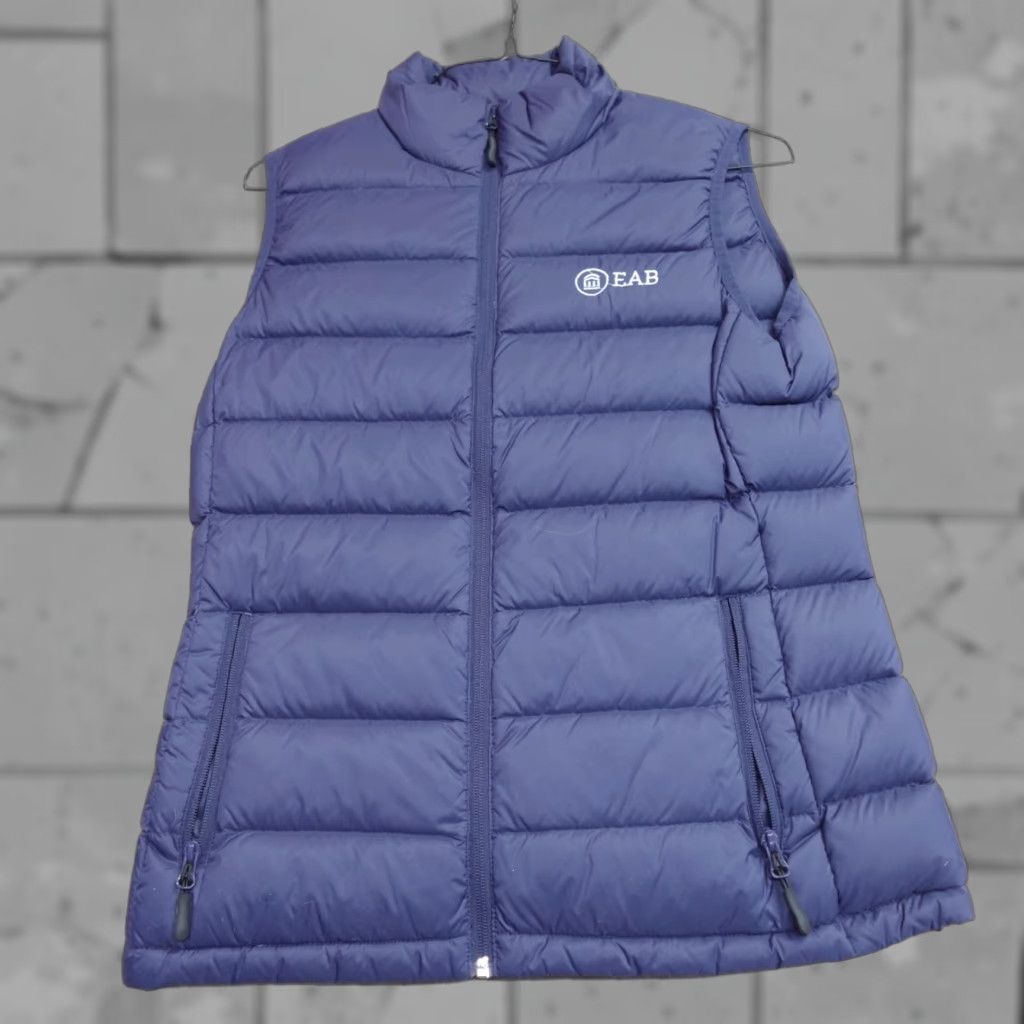 Vintage EAB Womens Vest Medium Blue Down Filled Full Zip Puffer Size M / US 6-8 / IT 42-44 - 1 Thumbnail