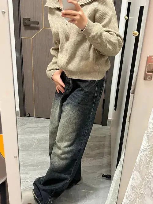 Japanese Brand Wide Washed Jeans Size US 32 / EU 48 - 1 Thumbnail
