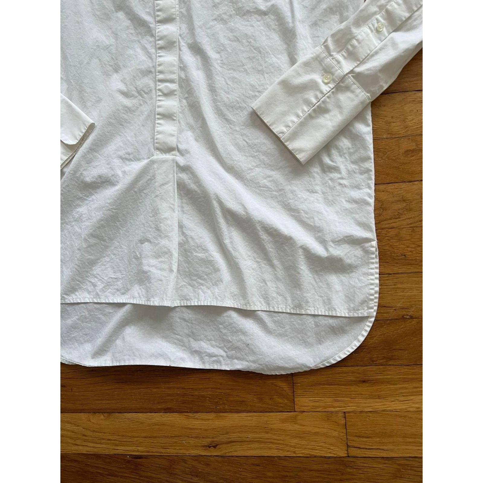 Club Monaco Club Monako Button Up Cotton White Shirt Top Large A001468 Size L / US 10 / IT 46 - 4 Thumbnail